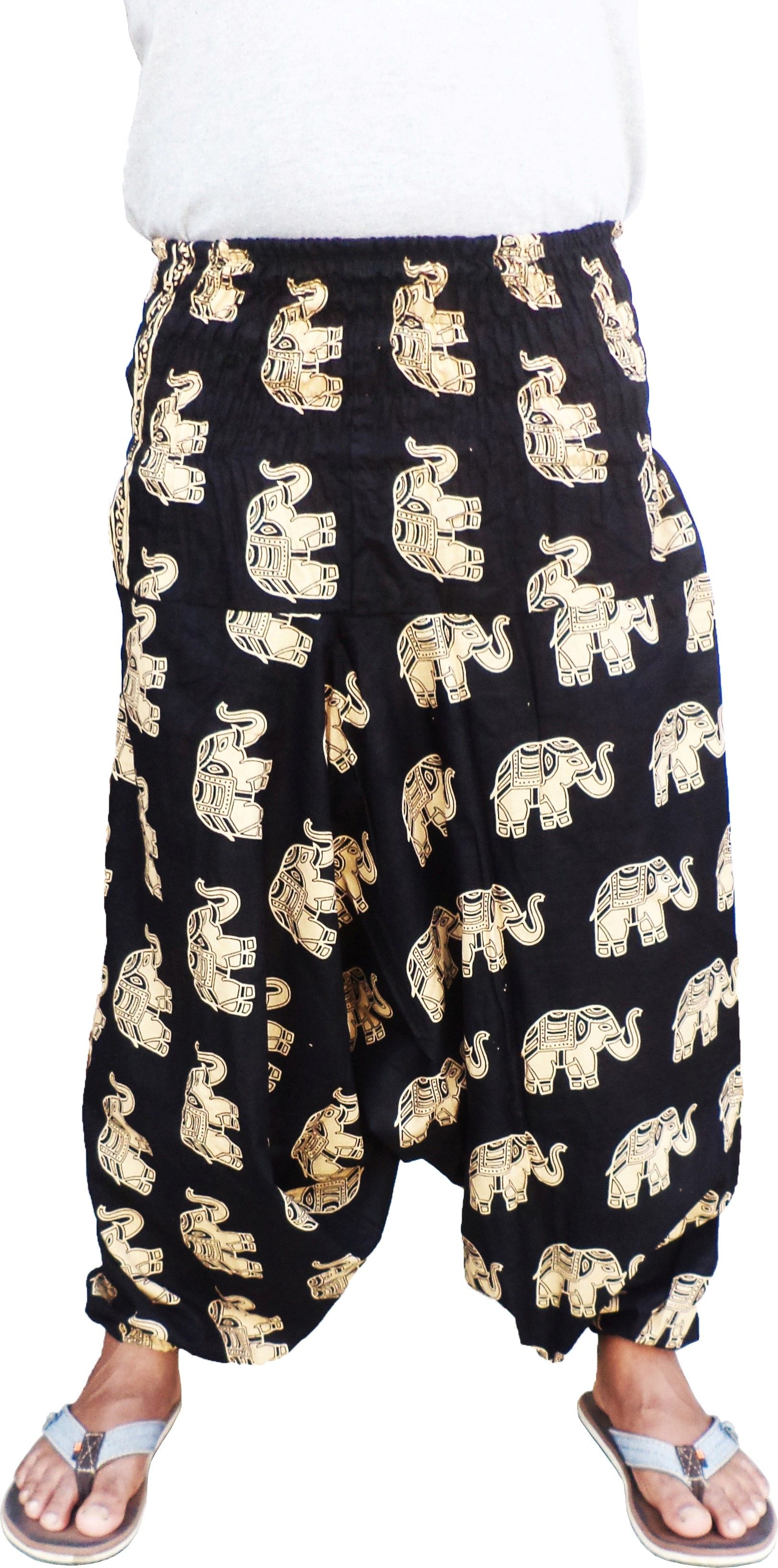 icare Printed Cotton Men Harem Pants-picture-35