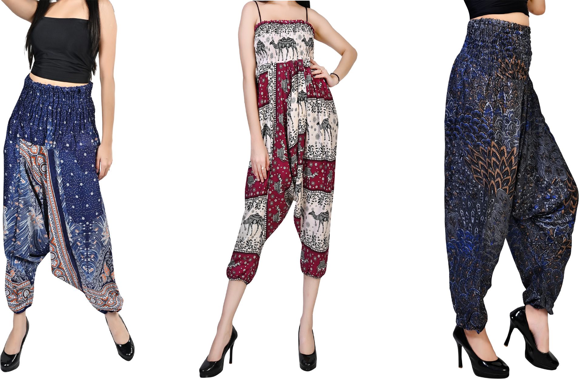 fusfus Printed Rayon, Cotton Women Harem Pants-picture-25