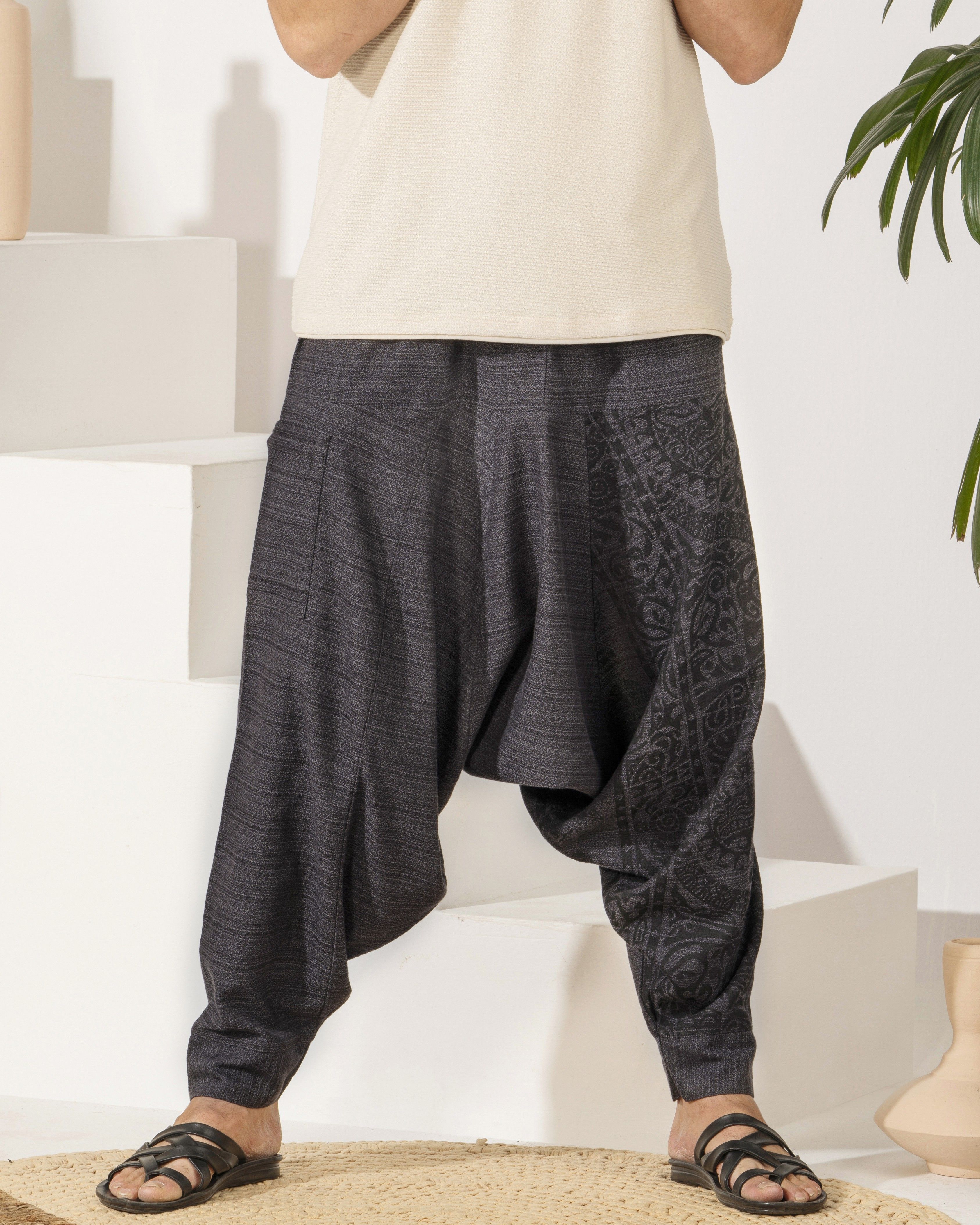 the veshti company Printed Cotton Men Harem Pants-picture-29