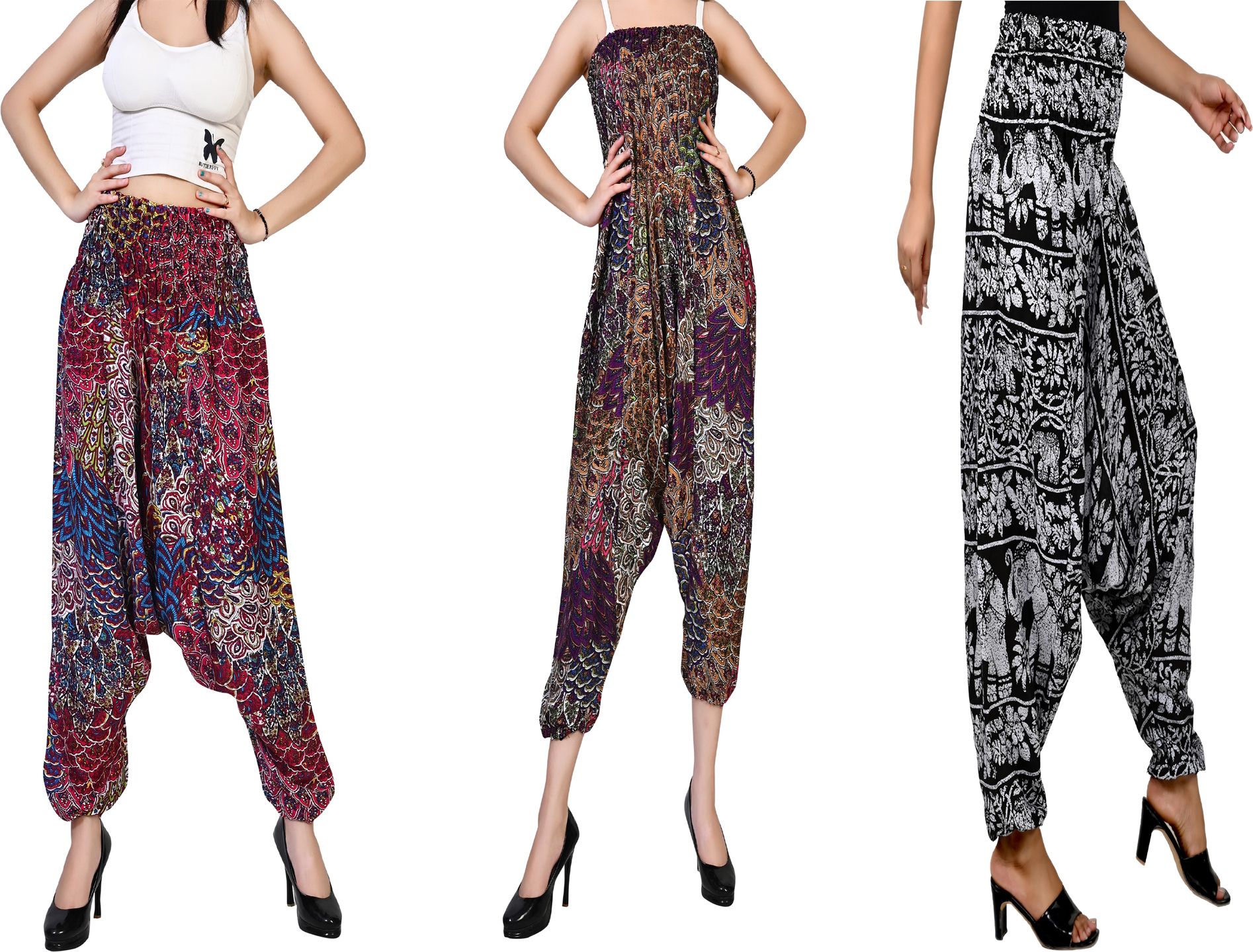 fusfus Printed Rayon, Cotton Women Harem Pants-picture-21