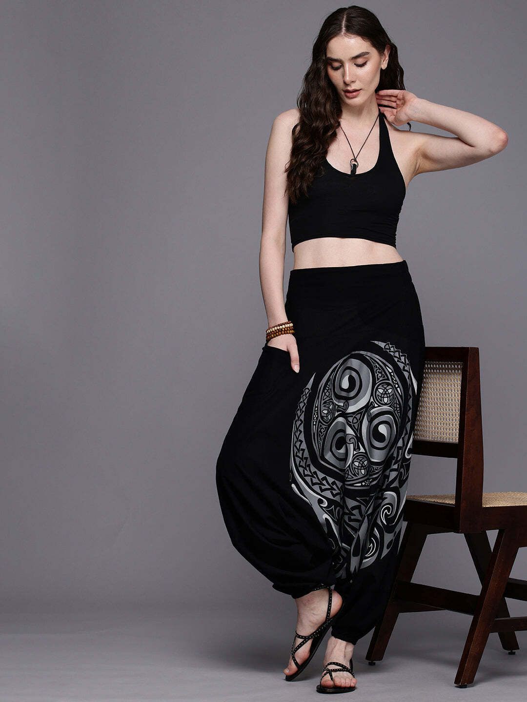 the veshti company Printed Cotton Women Harem Pants-picture-45
