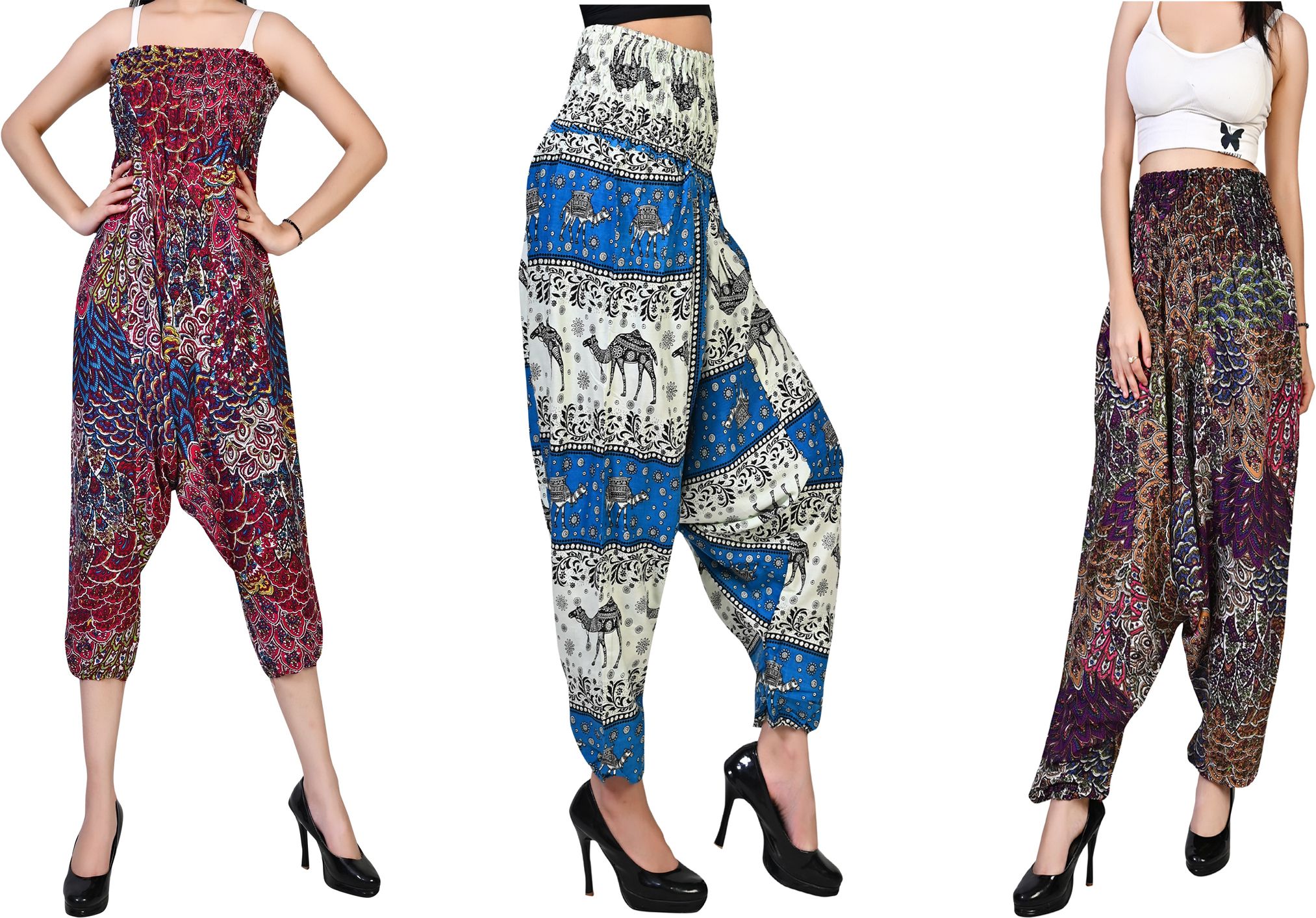 fusfus Printed Rayon, Cotton Women Harem Pants-picture-17