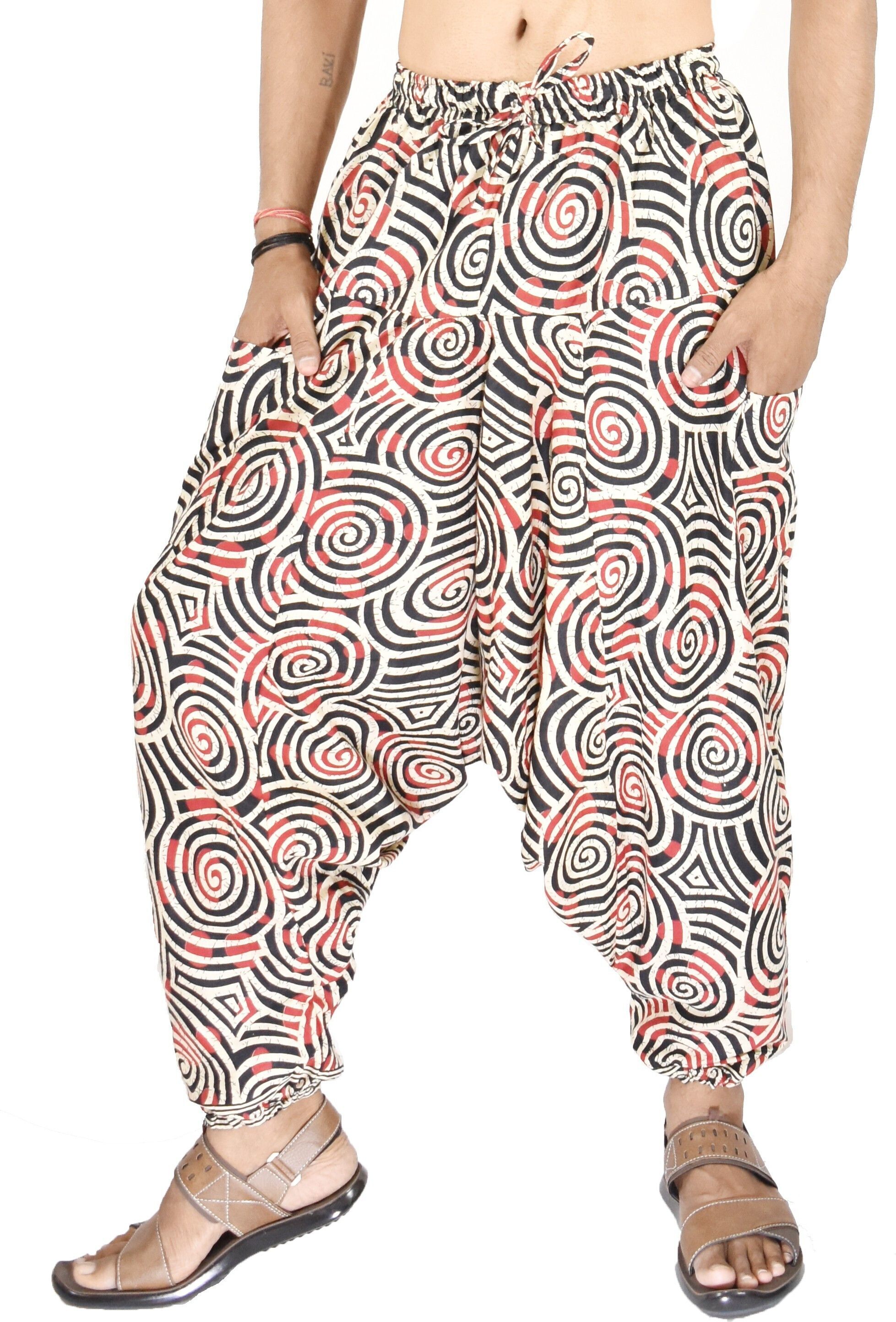 whitewhale Printed Cotton Men Harem Pants-picture-16
