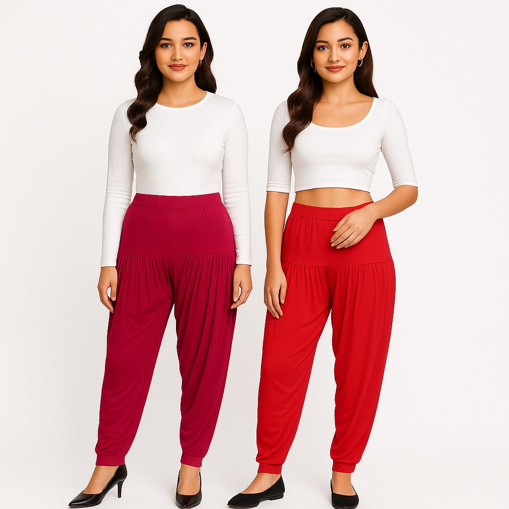 cozyplay Solid Viscose Women Harem Pants-picture-12