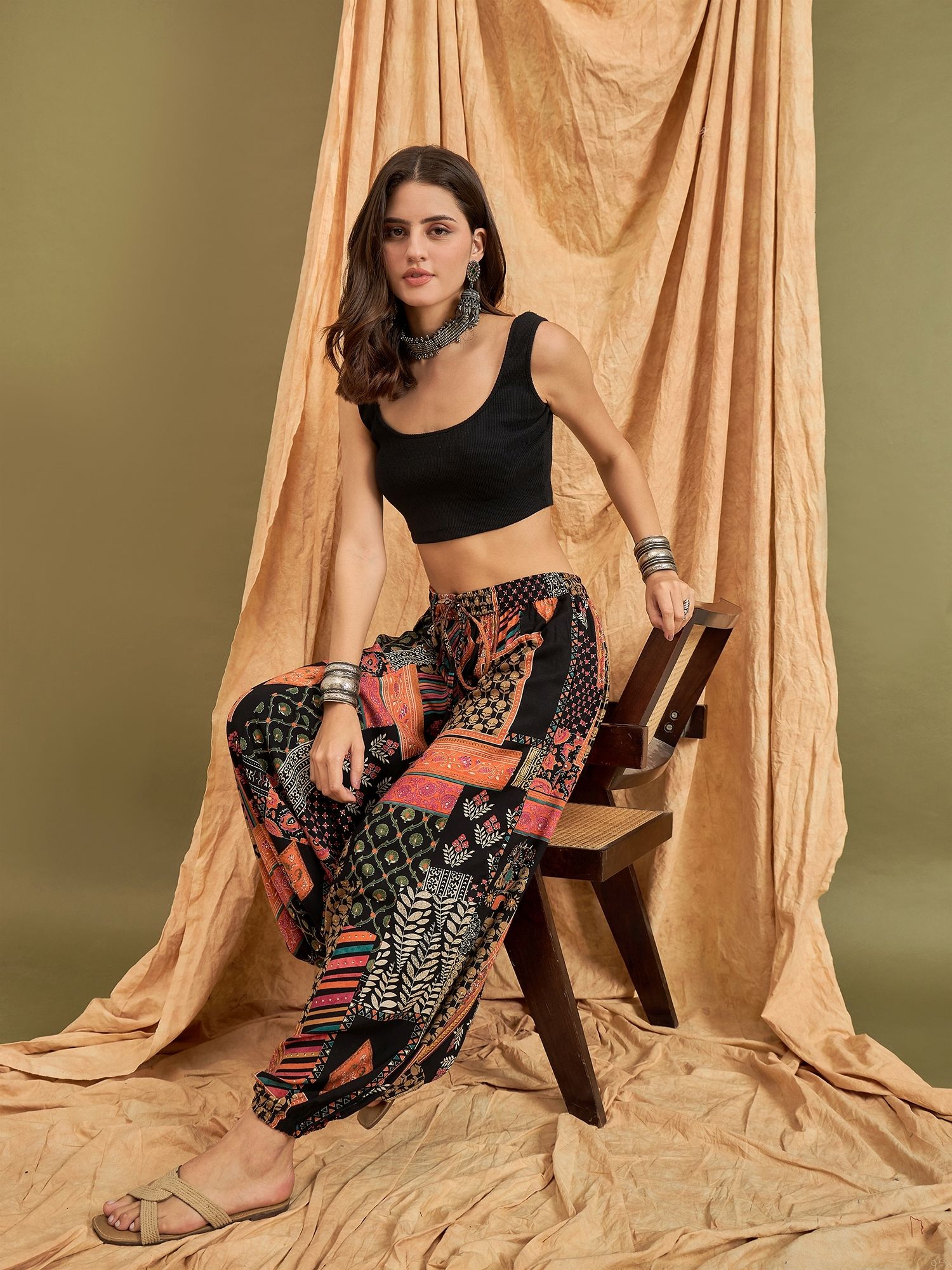 inweave Printed Rayon Women Harem Pants-picture-16