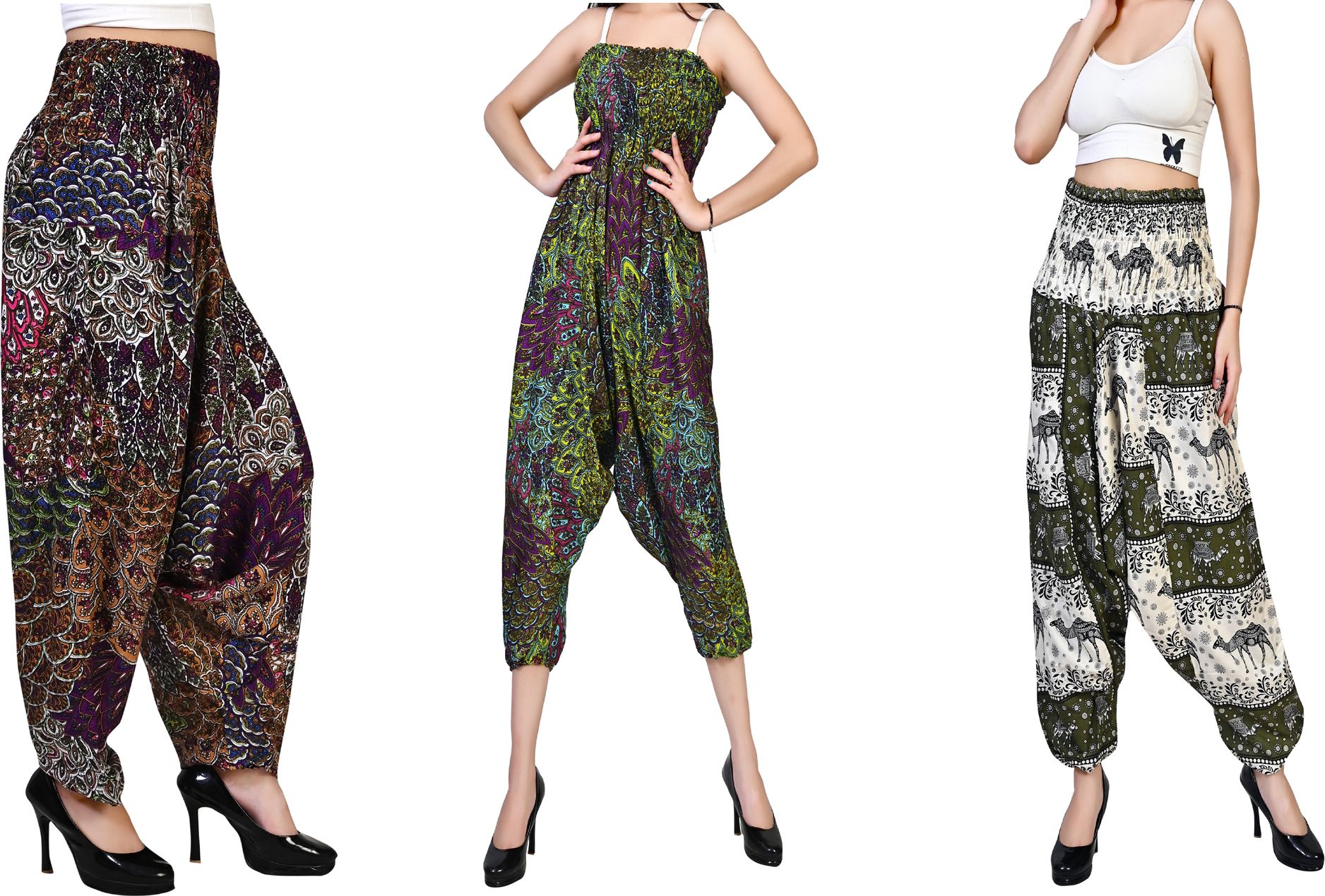 fusfus Printed Rayon, Cotton Women Harem Pants-picture-11