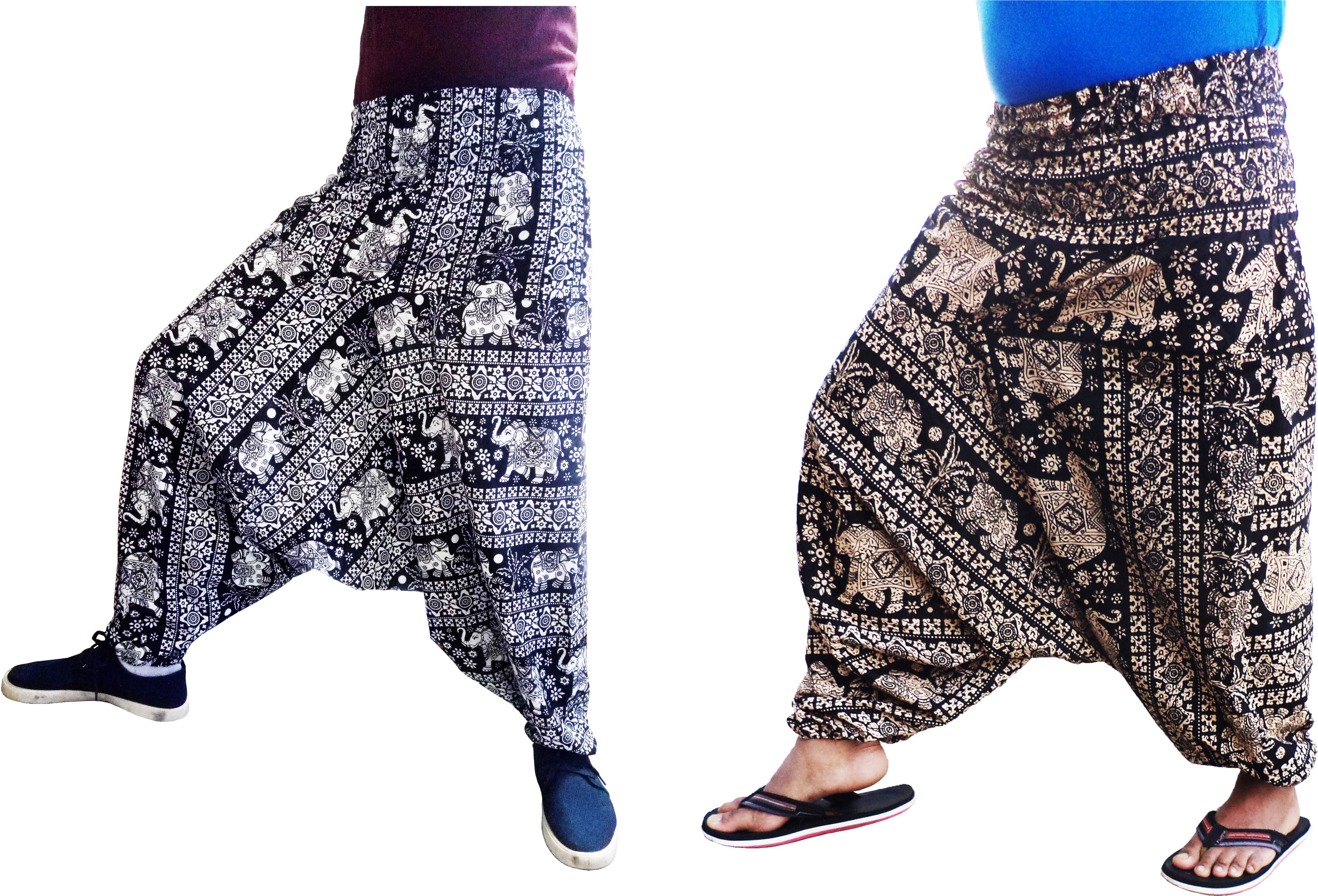 icare Printed Cotton Men Harem Pants-picture-45