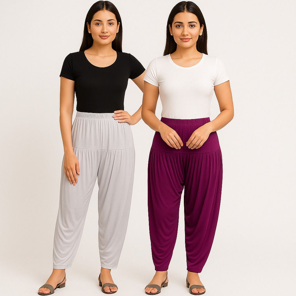 cozyplay Solid Viscose Women Harem Pants-picture-33
