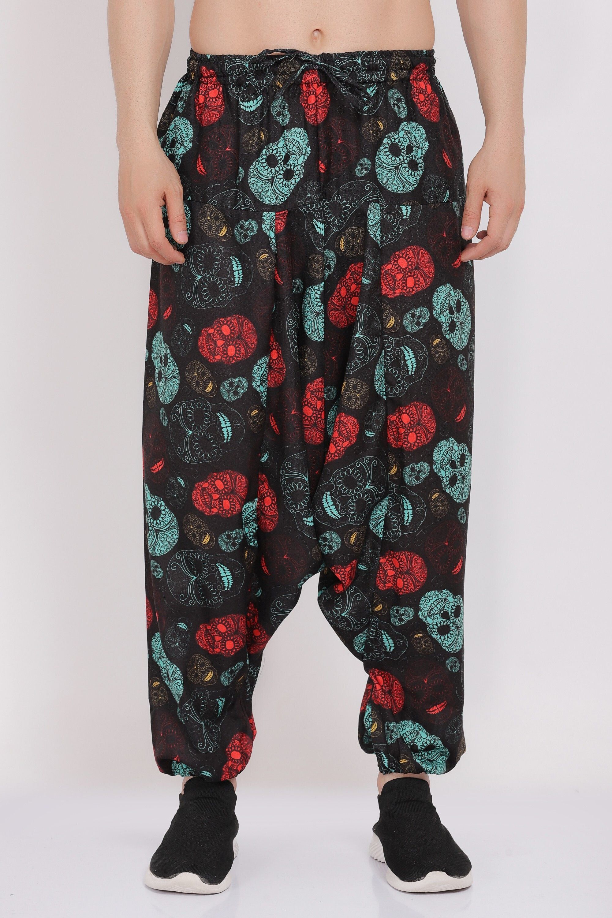 whitewhale Printed Cotton Men Harem Pants-picture-16