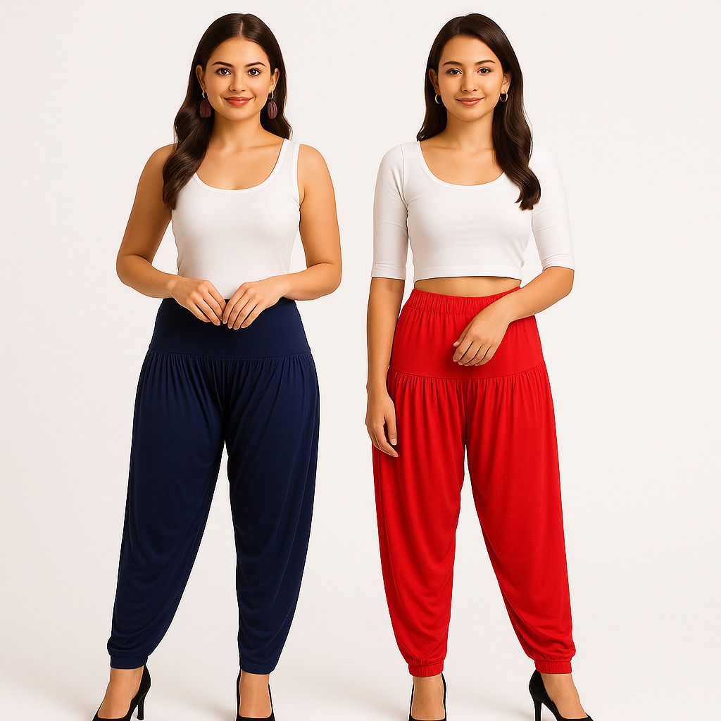 cozyplay Solid Viscose Women Harem Pants-picture-37