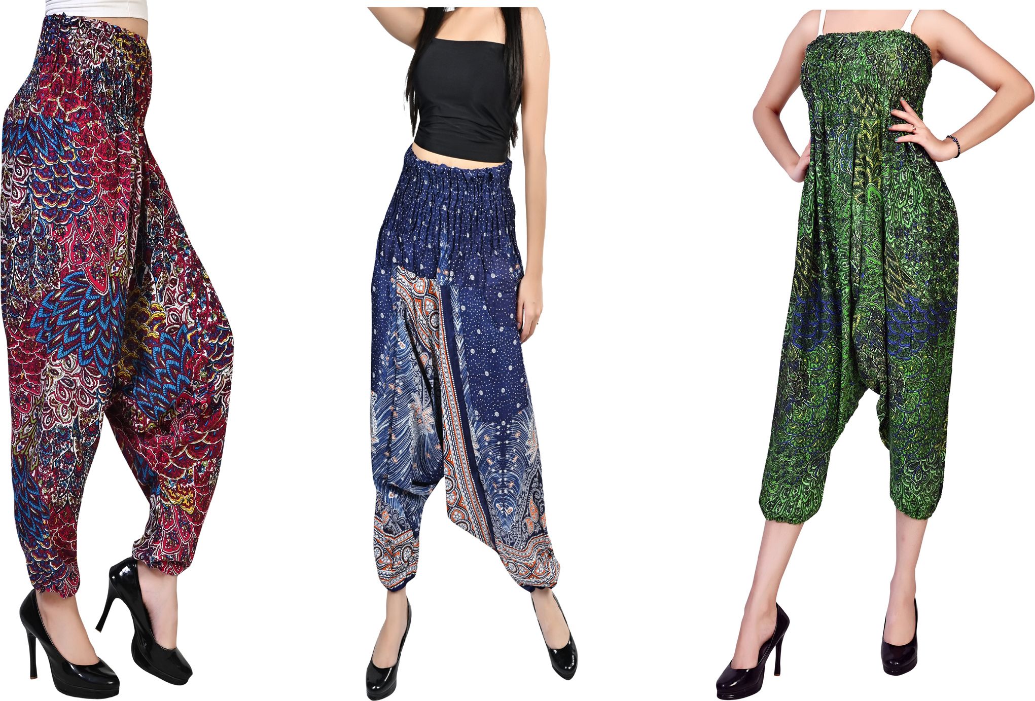 fusfus Printed Rayon, Cotton Women Harem Pants-picture-3