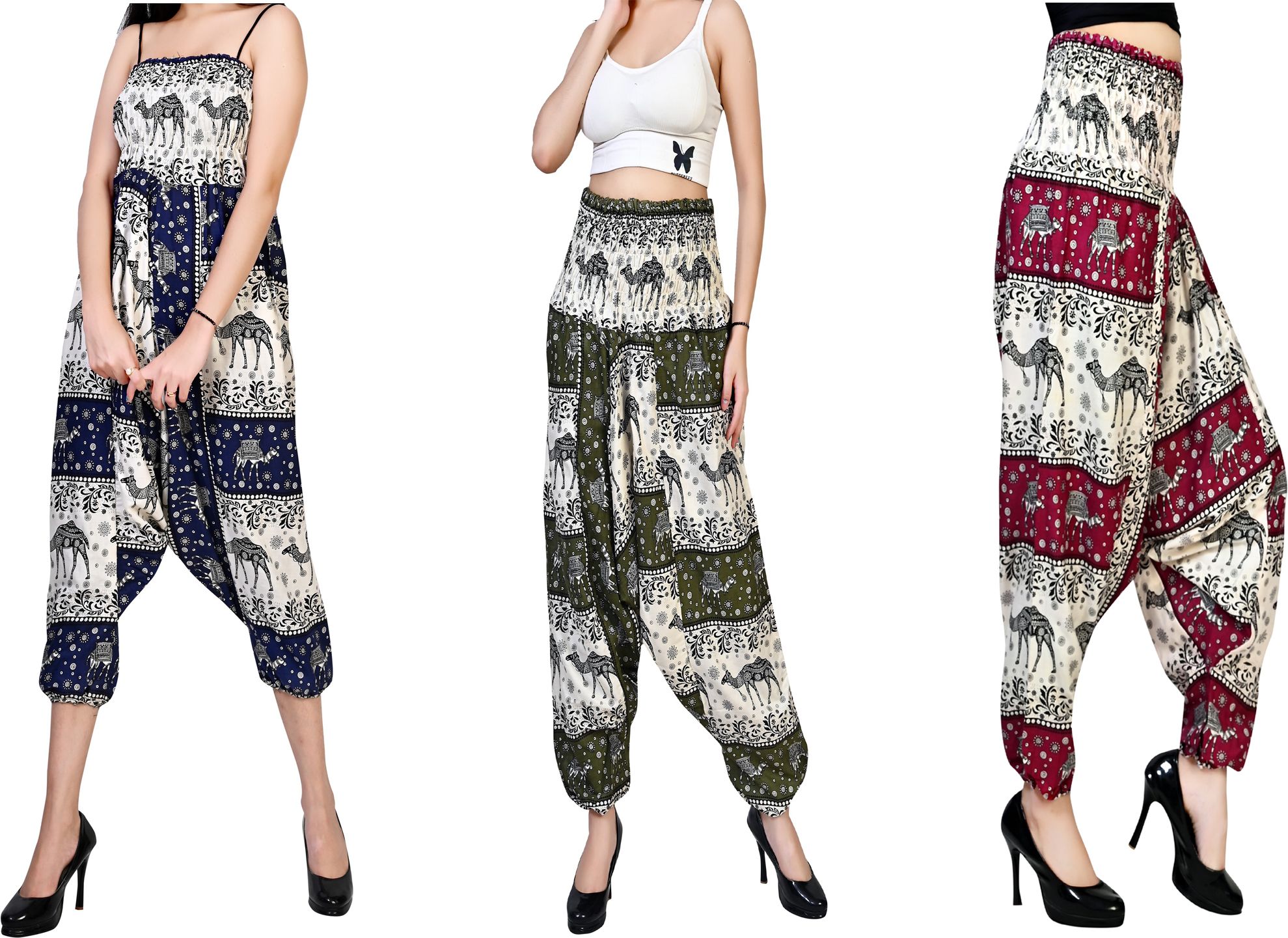 fusfus Printed Rayon, Cotton Women Harem Pants-picture-49