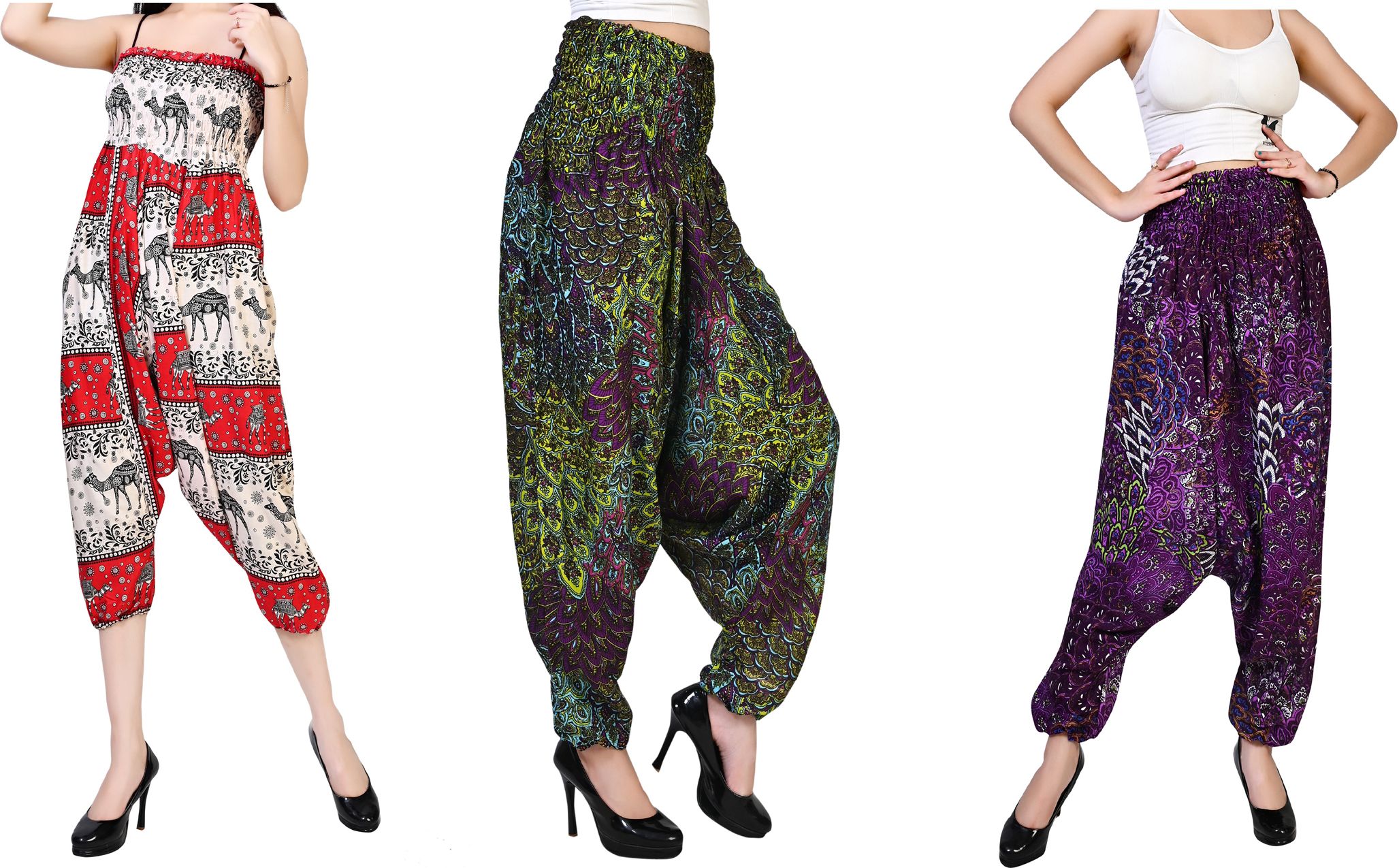 fusfus Printed Rayon, Cotton Women Harem Pants-picture-29