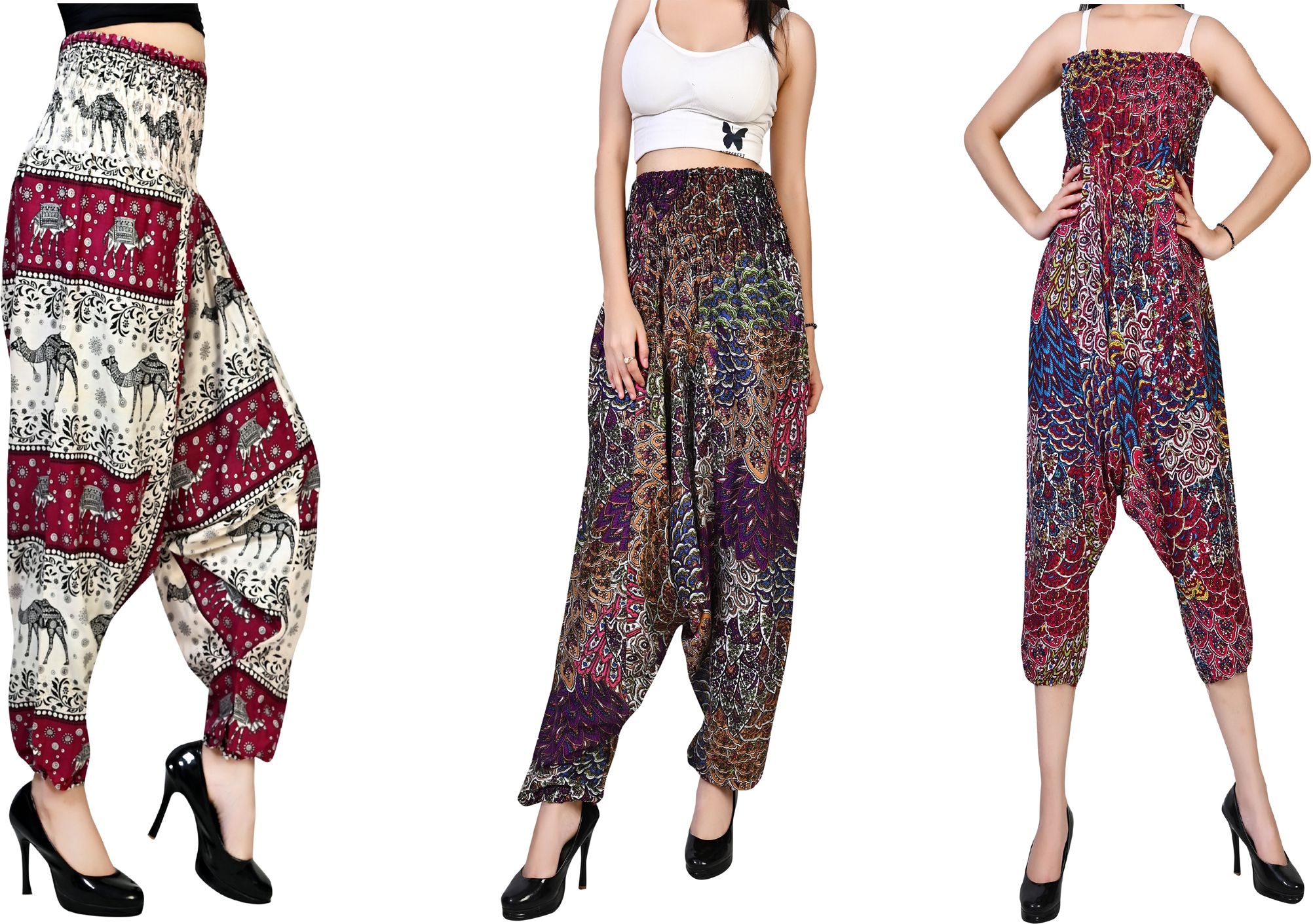 fusfus Printed Rayon, Cotton Women Harem Pants-picture-5
