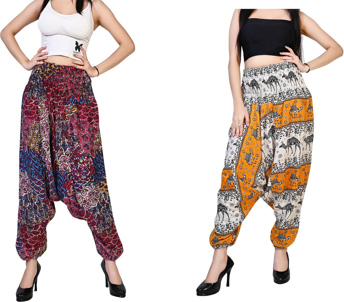 fusfus Printed Rayon Women Harem Pants-picture-37