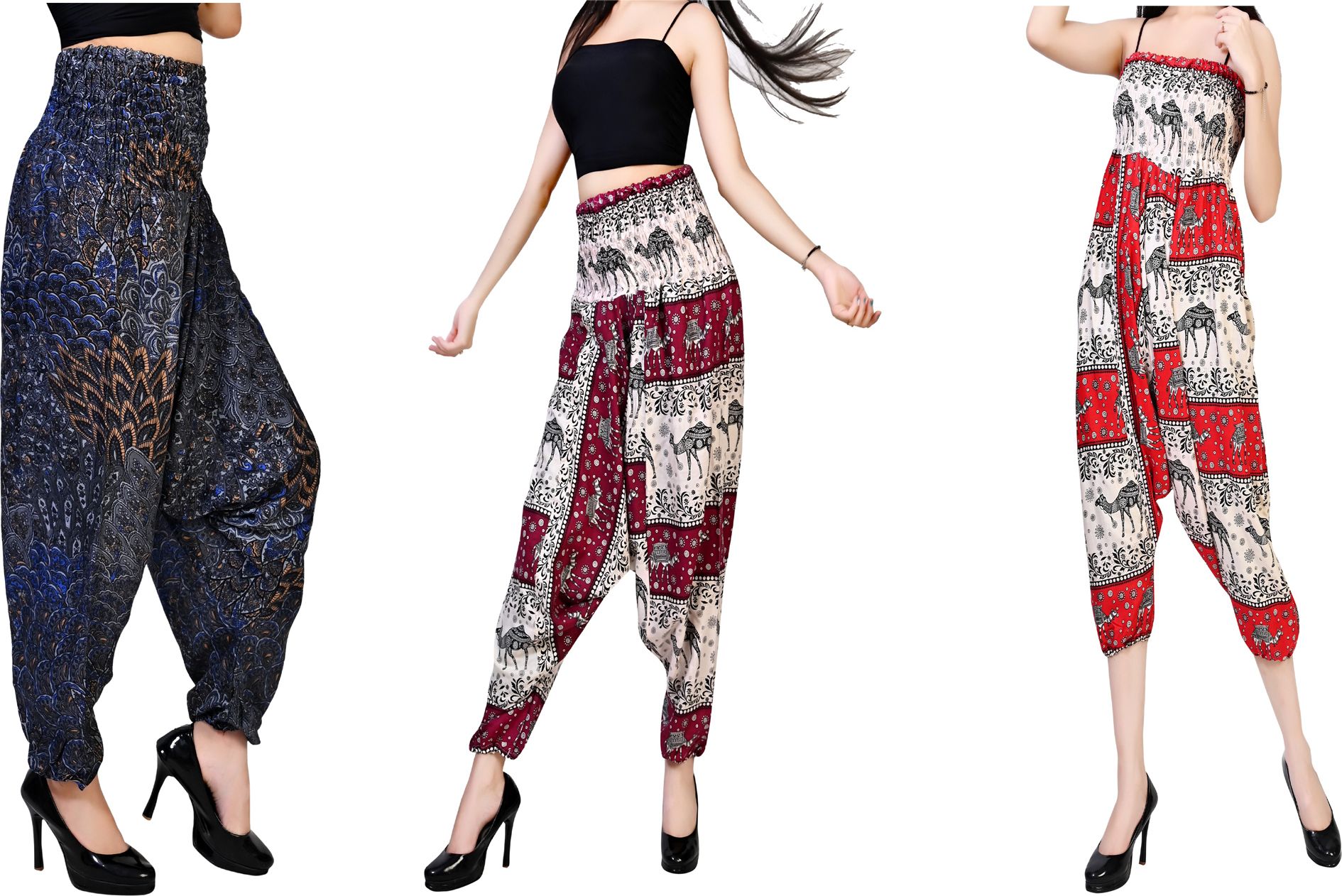 fusfus Printed Rayon, Cotton Women Harem Pants-picture-14