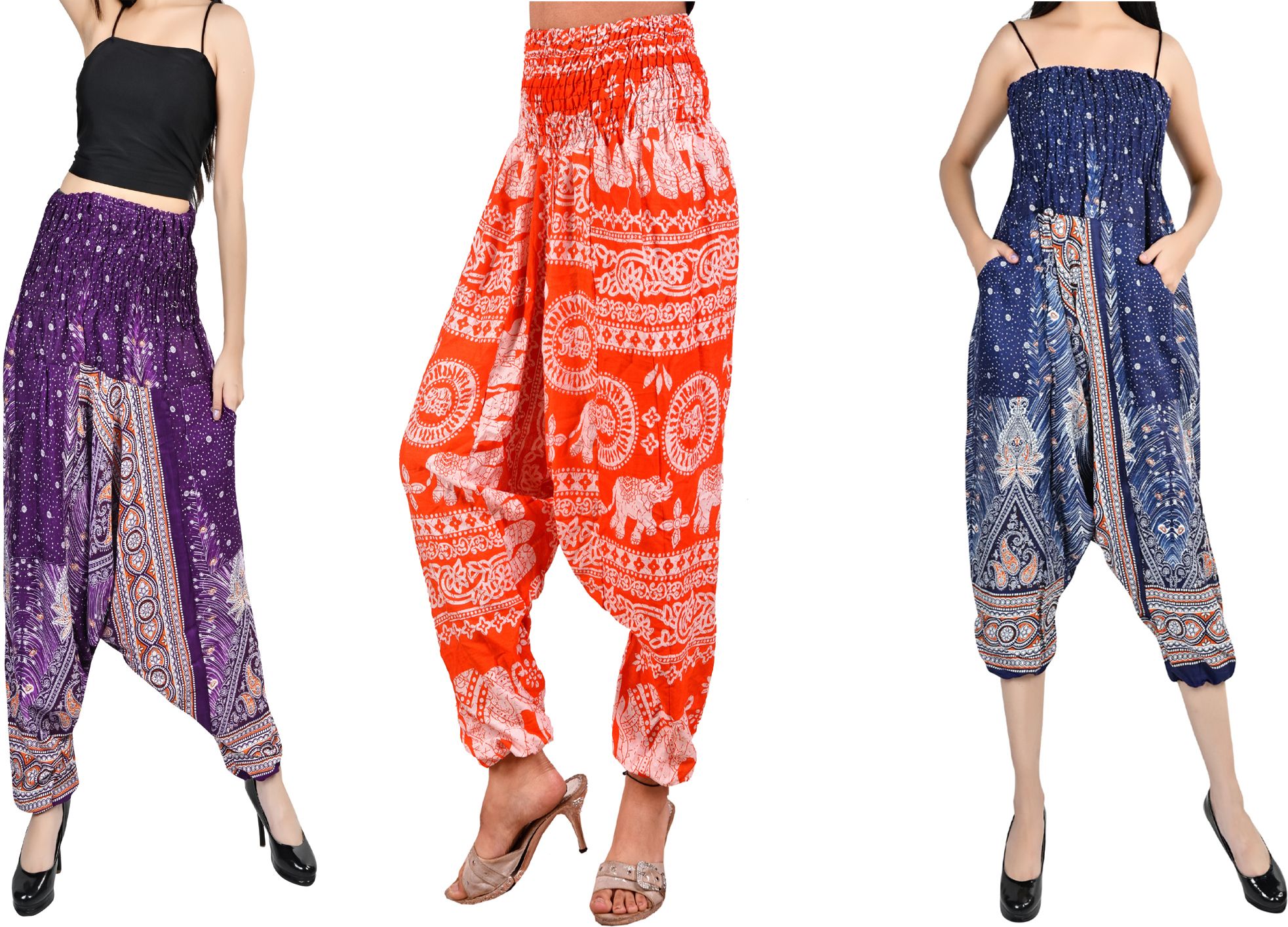 fusfus Printed Rayon, Cotton Women Harem Pants-picture-40