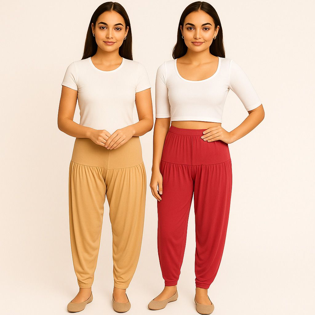 cozyplay Solid Viscose Women Harem Pants-picture-28