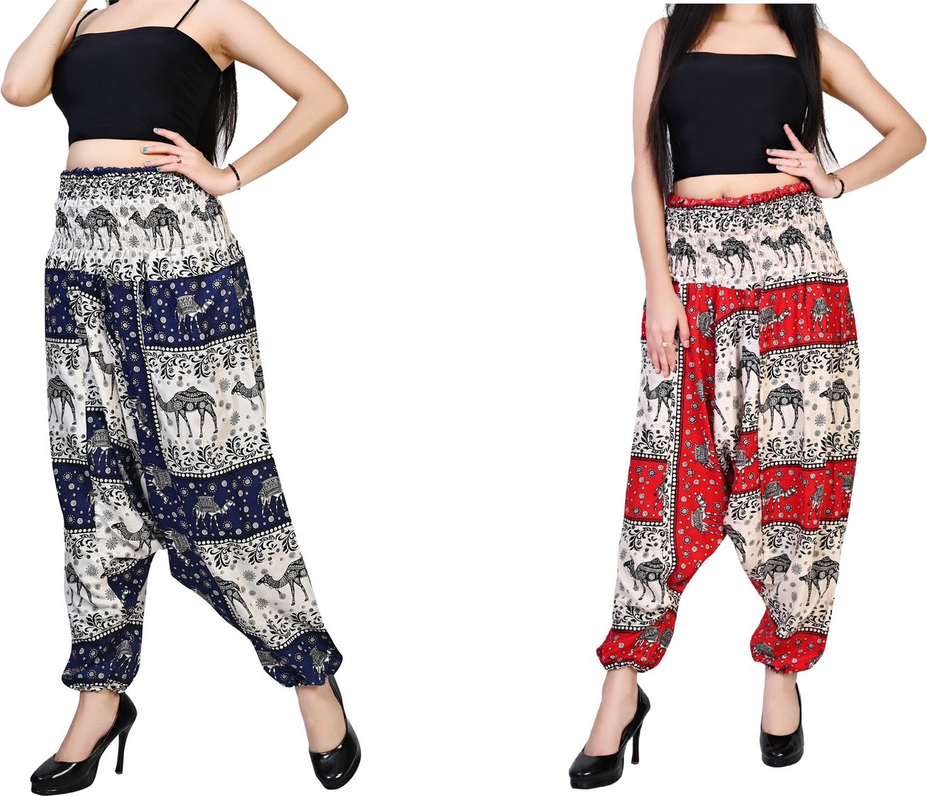 fusfus Printed Rayon Women Harem Pants-picture-27
