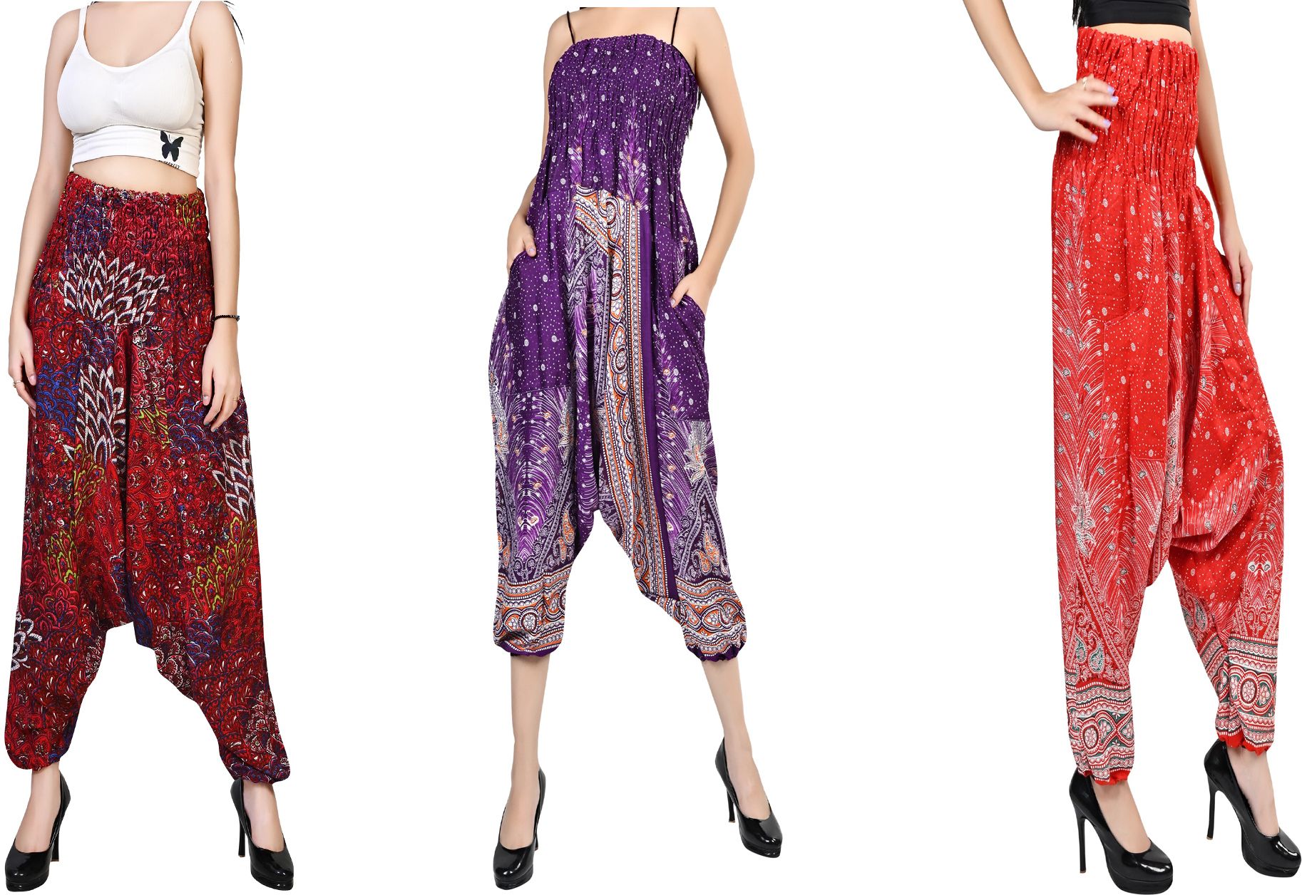 fusfus Printed Rayon, Cotton Women Harem Pants-picture-14