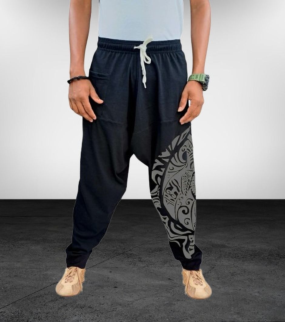 wammy Printed Cotton Men Harem Pants-picture-23