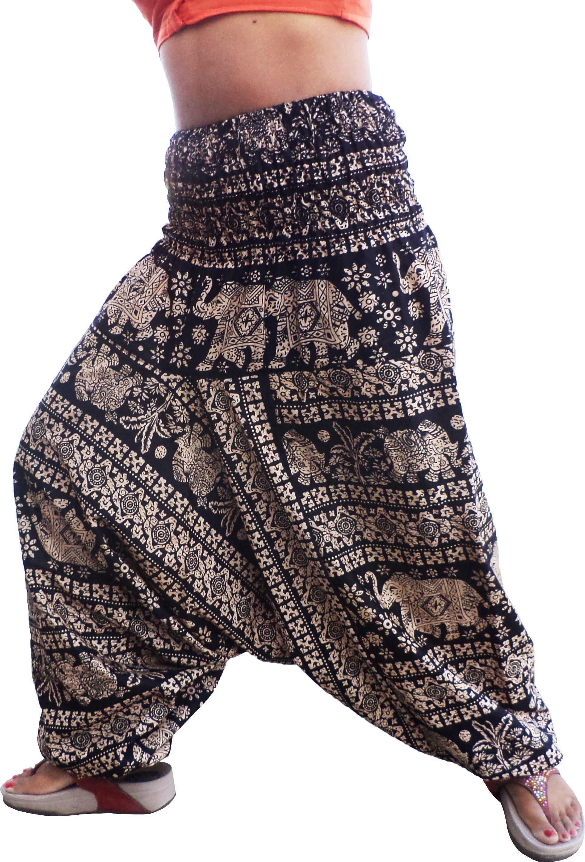 icare Printed Cotton Women Harem Pants-picture-16