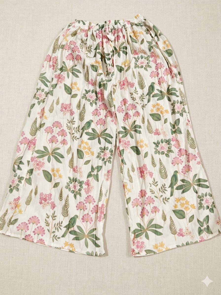 unicornjen Floral Print Cotton Women Harem Pants-picture-38