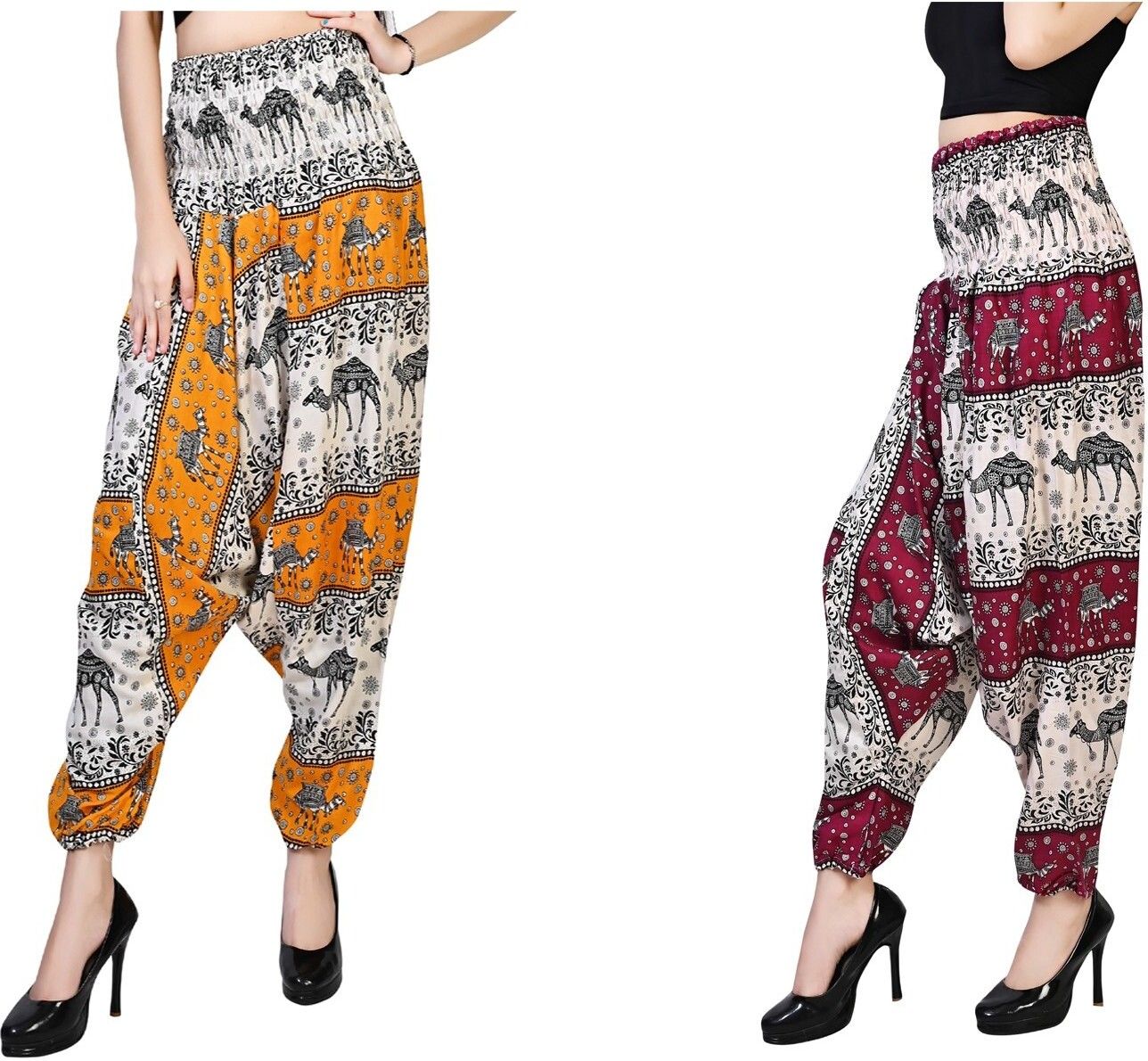 letz dezine Printed Rayon Women Harem Pants-picture-13