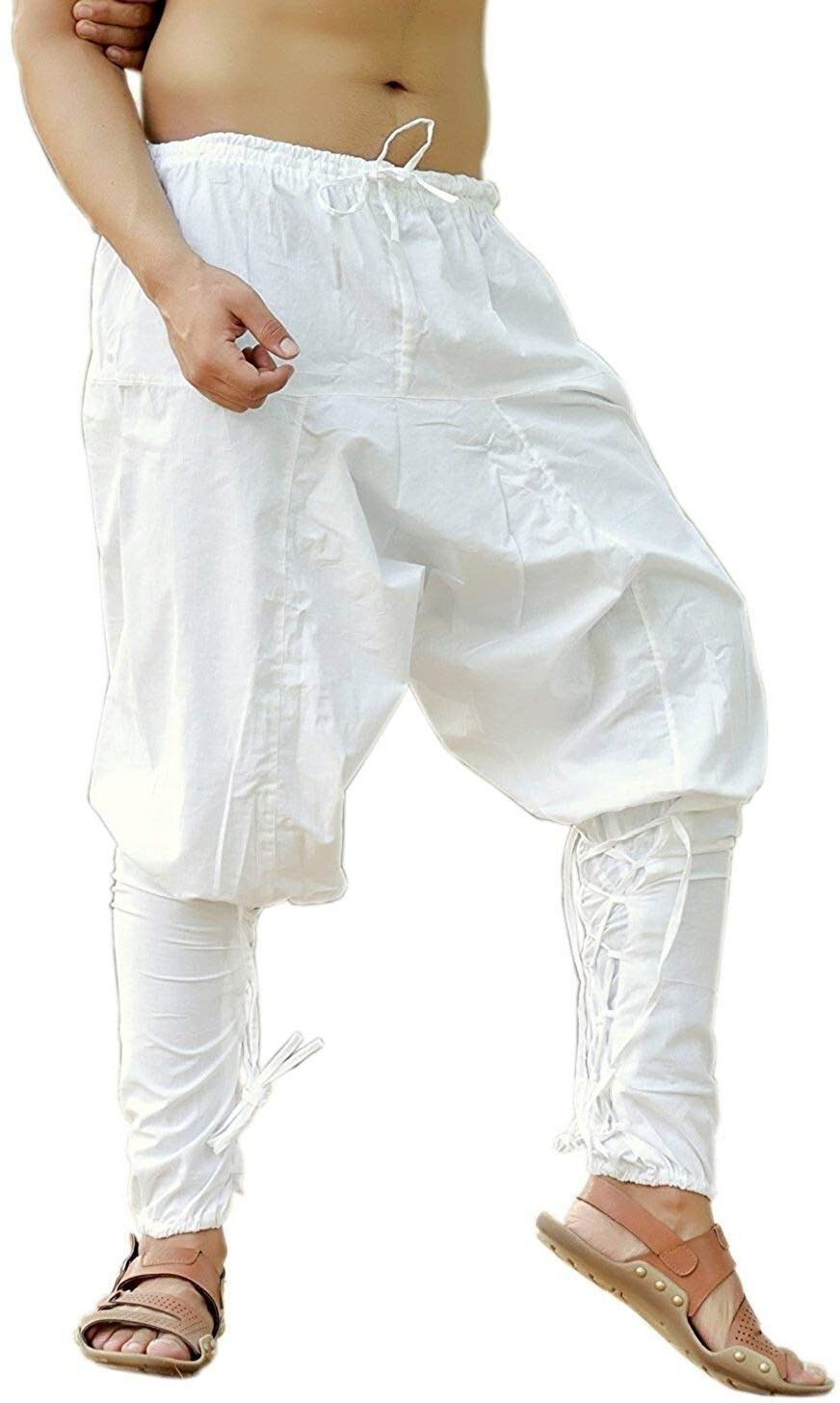 whitewhale Solid Cotton Men Harem Pants-picture-33