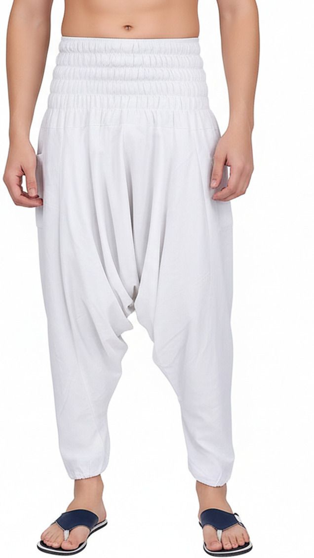 Solid Rayon Men Harem Pants