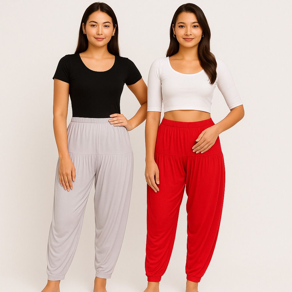 cozyplay Solid Viscose Women Harem Pants-picture-31