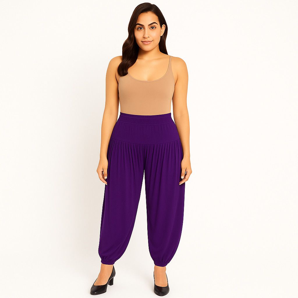 Solid Viscose Women Harem Pants