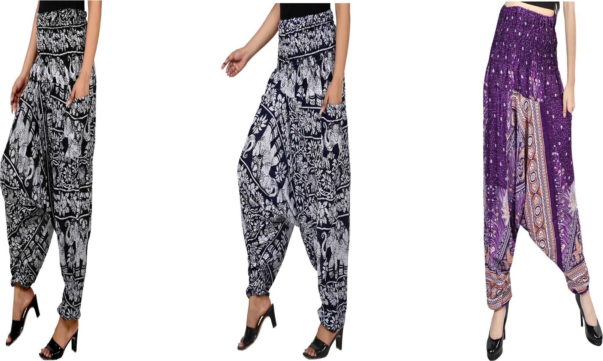 narnari Printed Rayon Women Harem Pants-picture-37