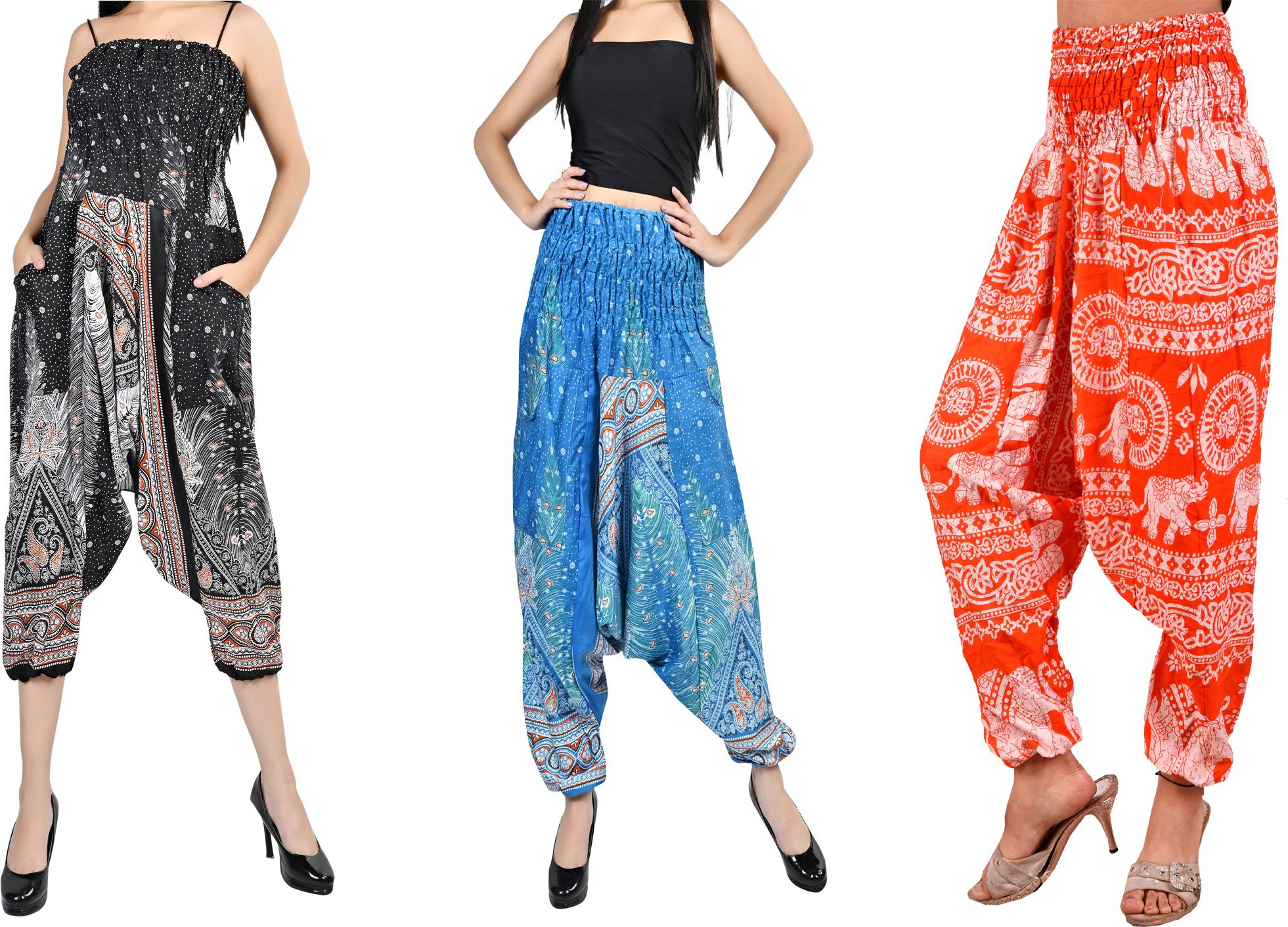 fusfus Printed Rayon, Cotton Women Harem Pants-picture-5
