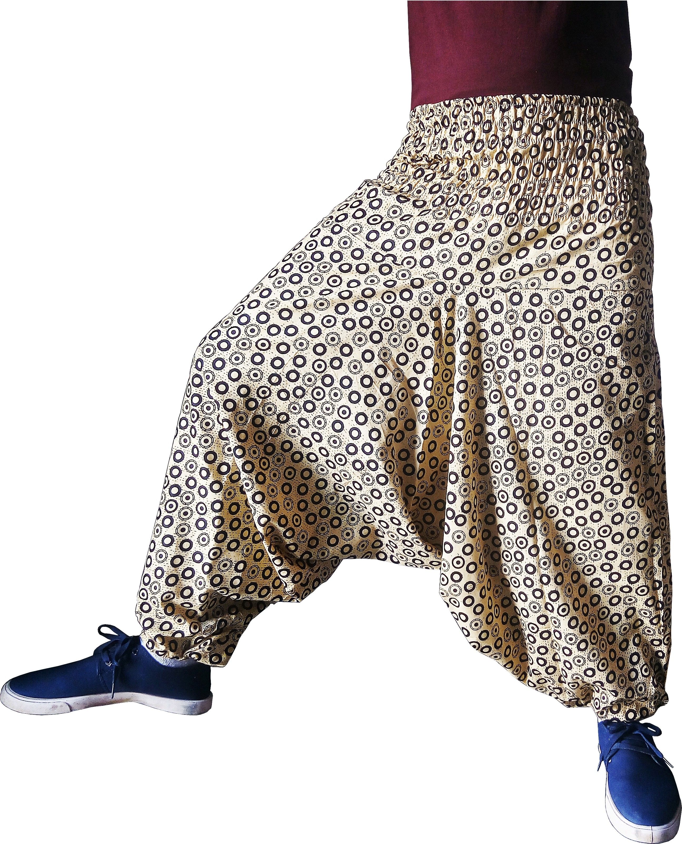 icare Printed Cotton Men Harem Pants-picture-25