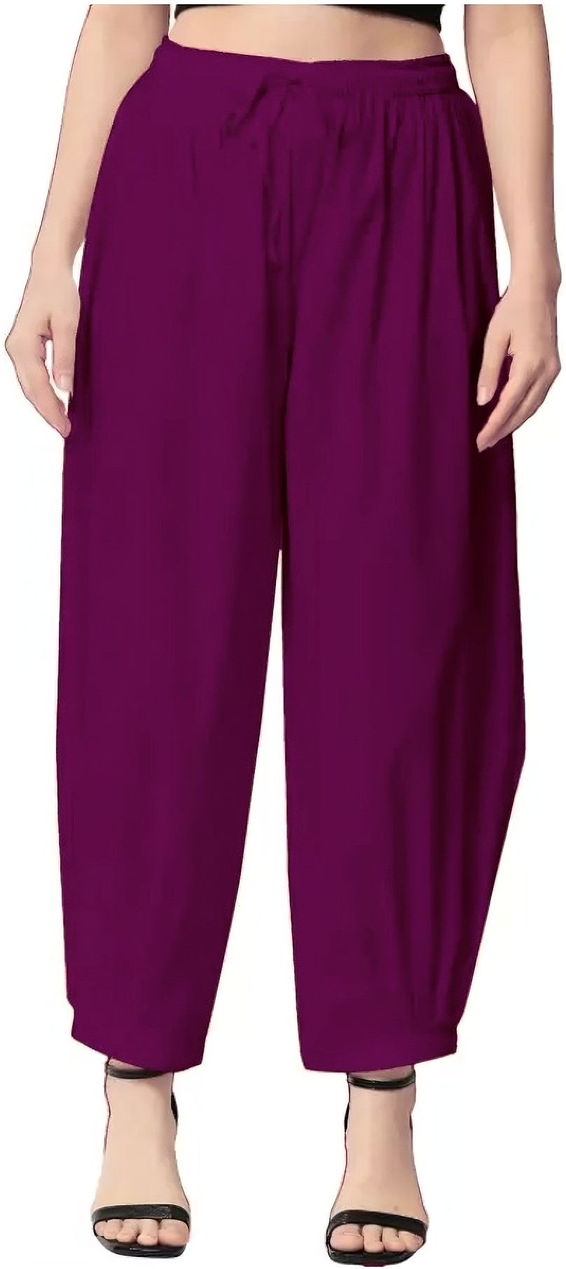 Solid Rayon Women Harem Pants