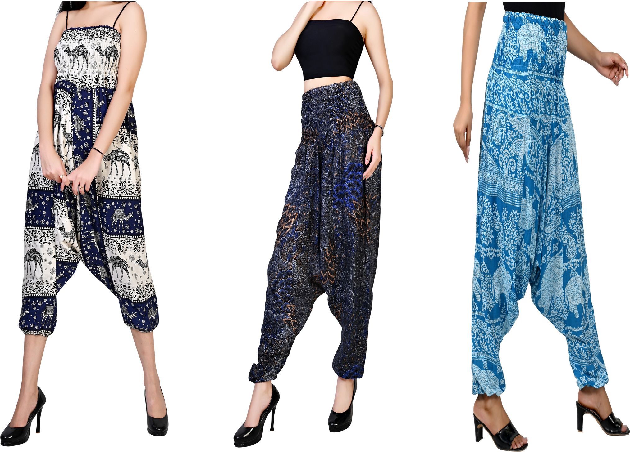 fusfus Printed Rayon, Cotton Women Harem Pants-picture-29