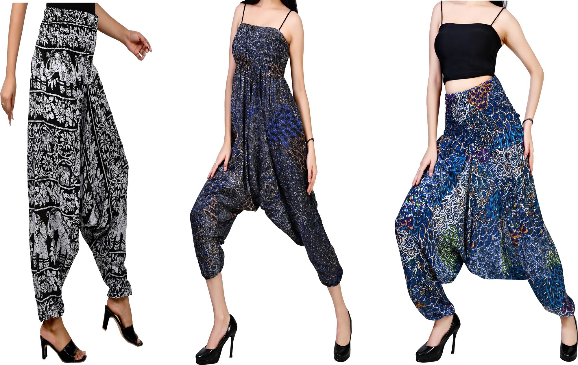 fusfus Printed Rayon, Cotton Women Harem Pants-picture-46
