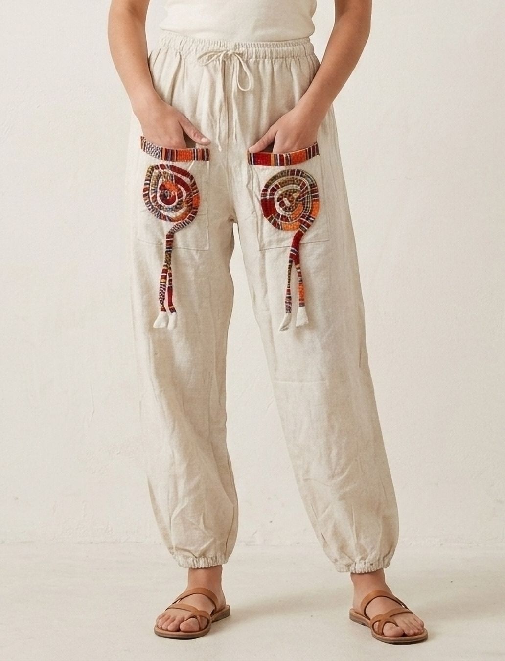 sr collection Solid Khadi Women Harem Pants-picture-24
