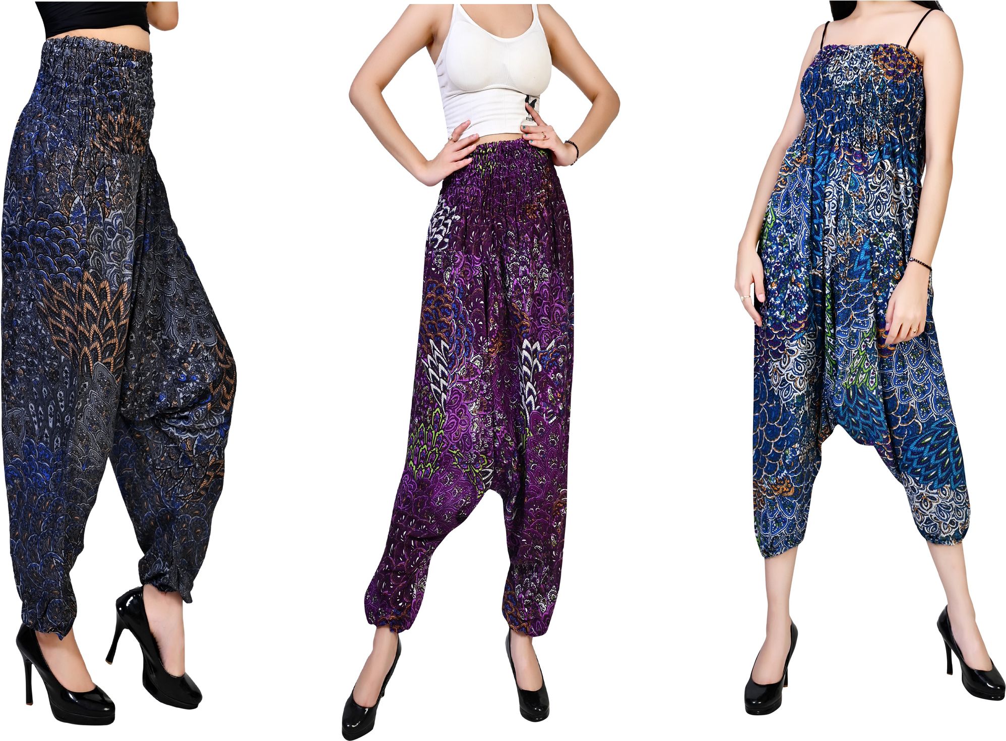 fusfus Printed Rayon, Cotton Women Harem Pants-picture-45