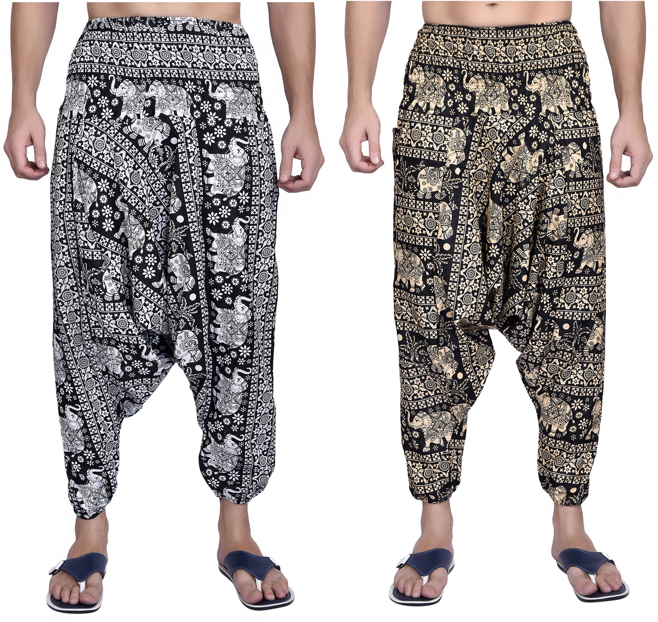 viku Printed Cotton Men Harem Pants-picture-32