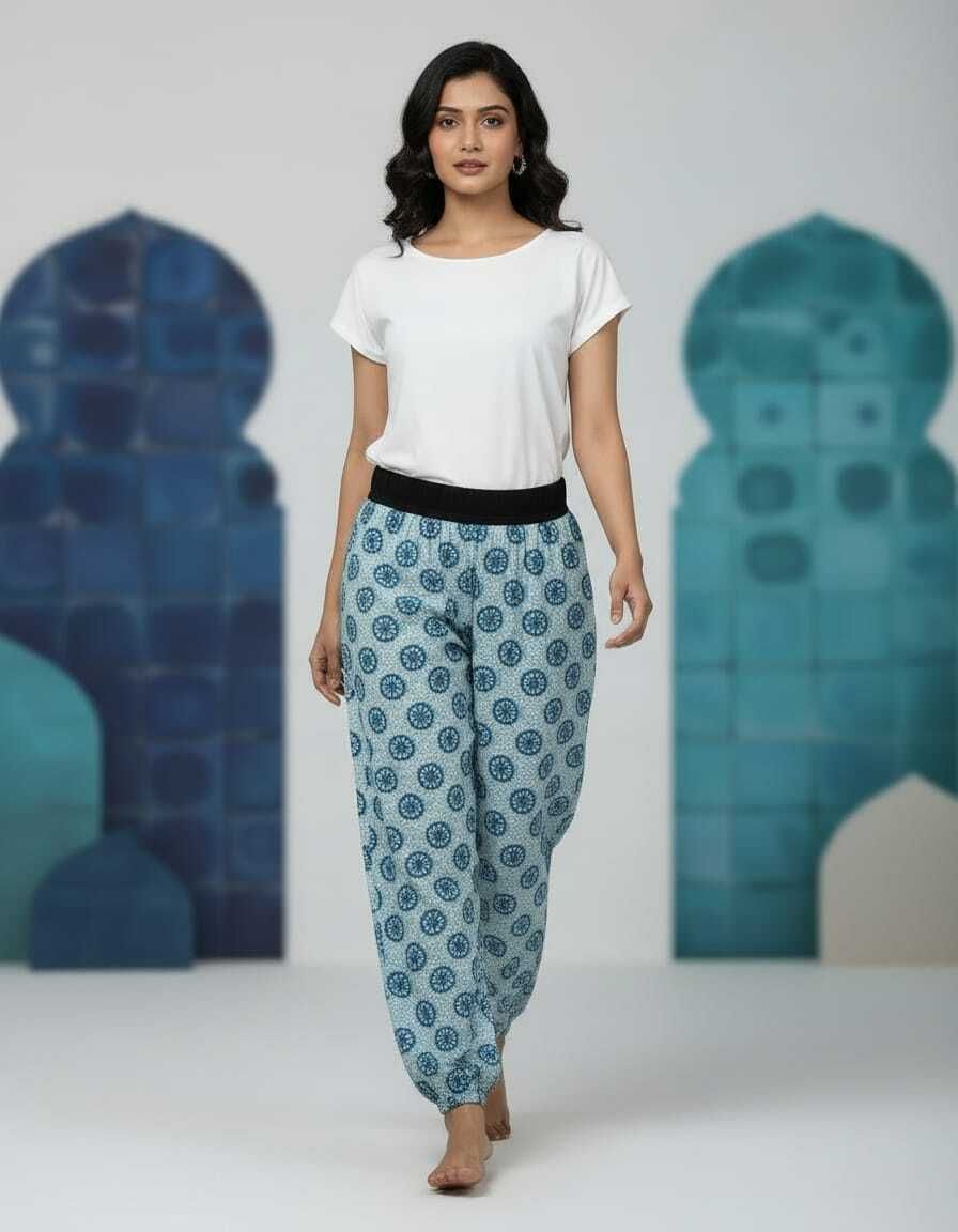 aileyis Printed Polyester Women Harem Pants-picture-29