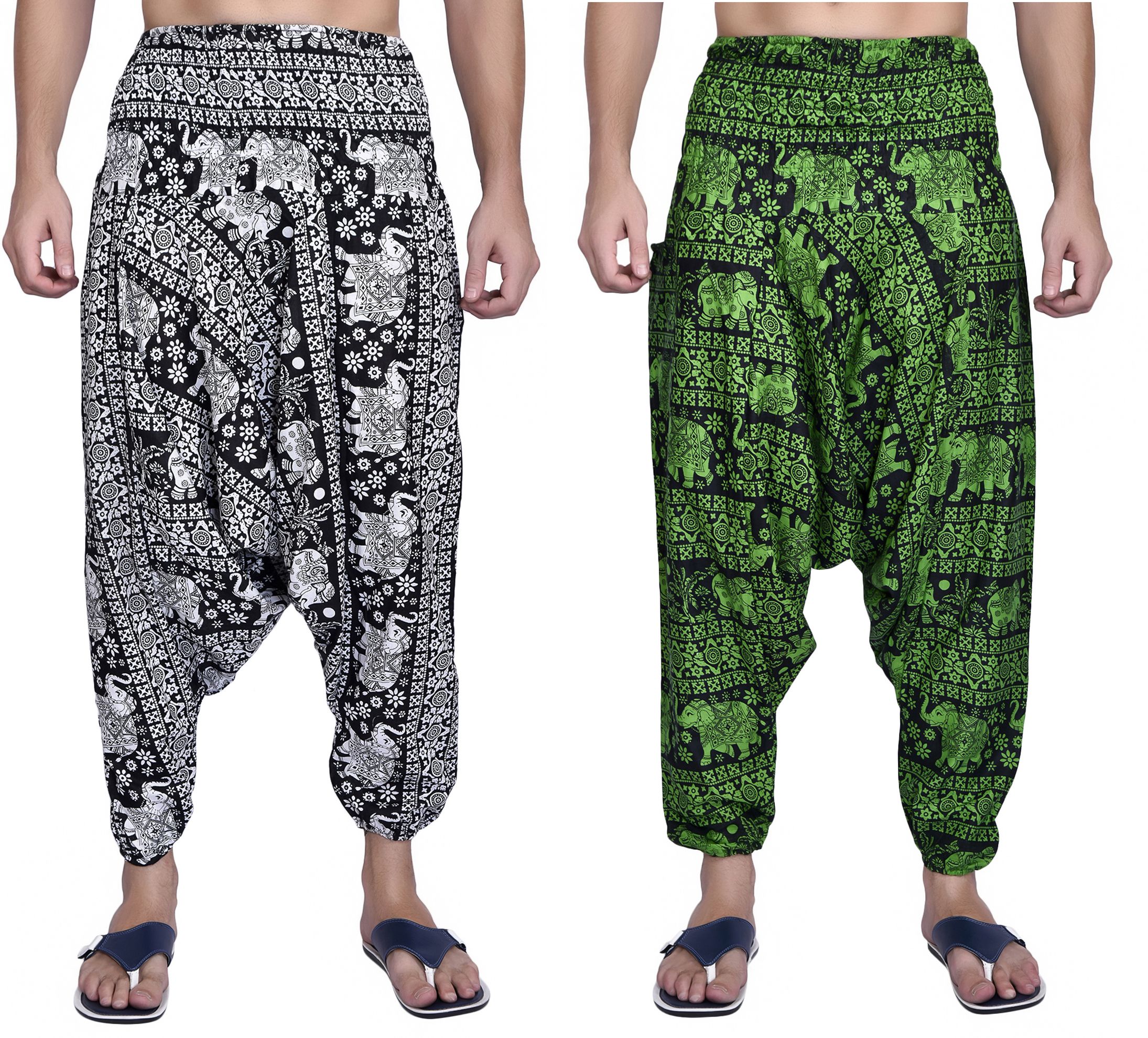 viku Printed Cotton Men Harem Pants-picture-33
