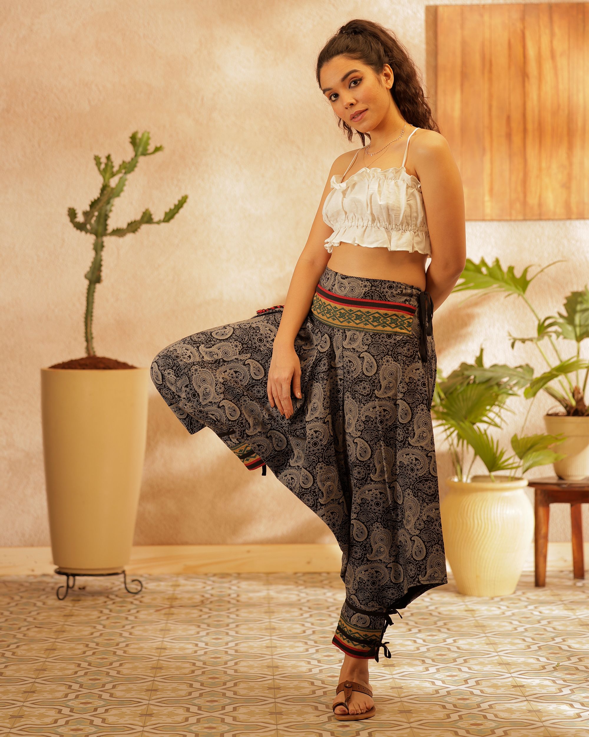 stand out Printed Cotton Women Harem Pants-picture-22