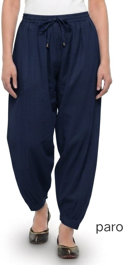 paro saree centre Solid Cotton Women Harem Pants-picture-34