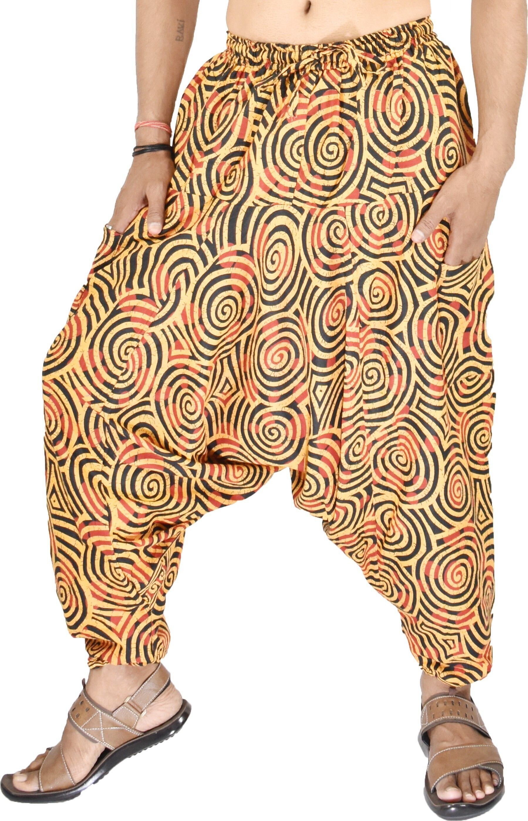 whitewhale Printed Cotton Men Harem Pants-picture-41