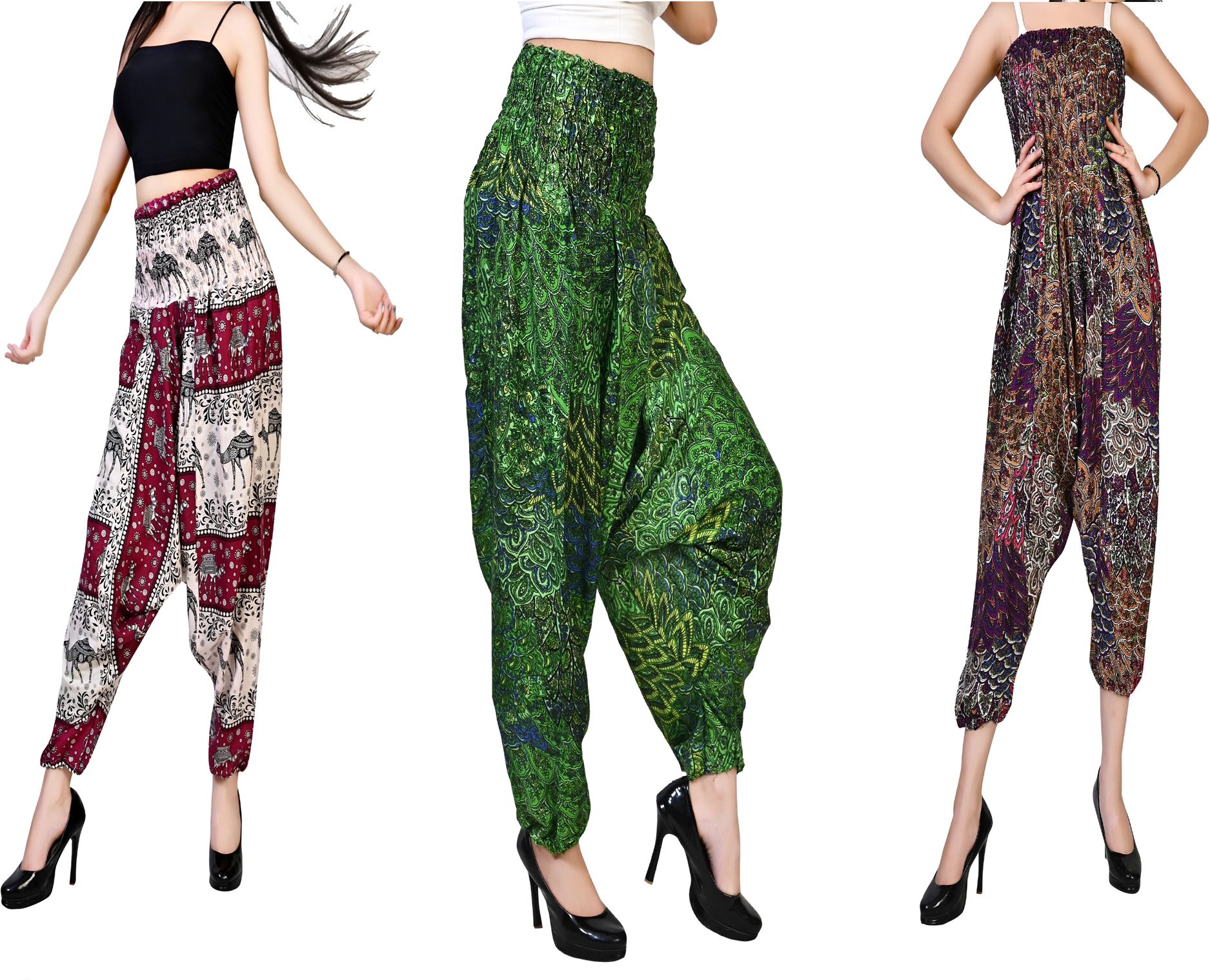 fusfus Printed Rayon, Cotton Women Harem Pants-picture-14