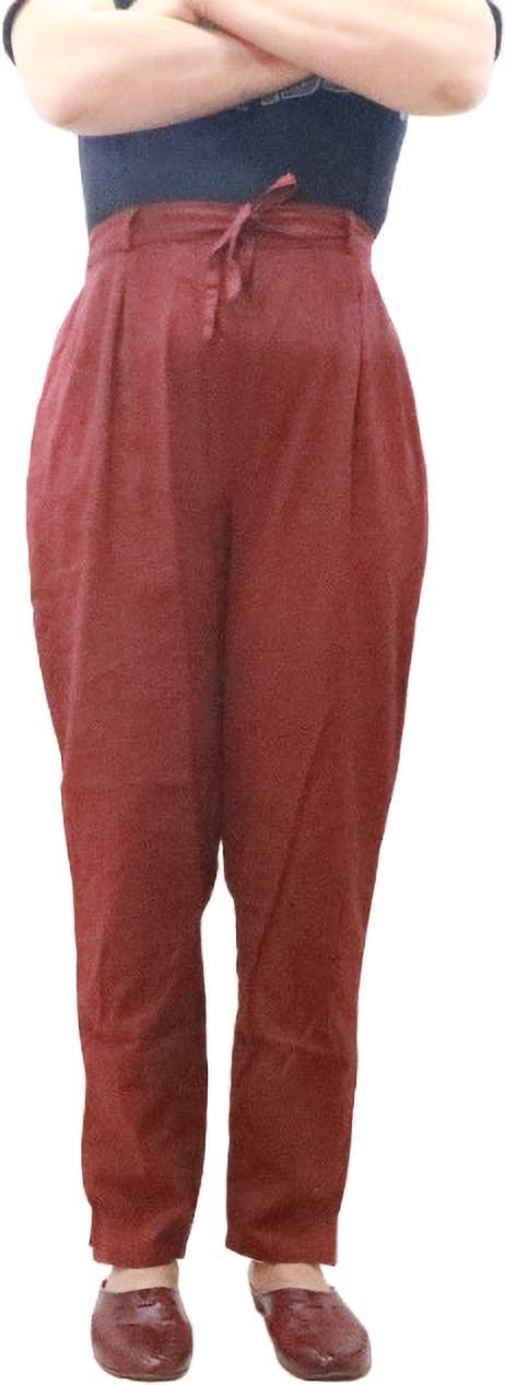 unerobe Solid Poly Cotton Women Harem Pants-picture-39