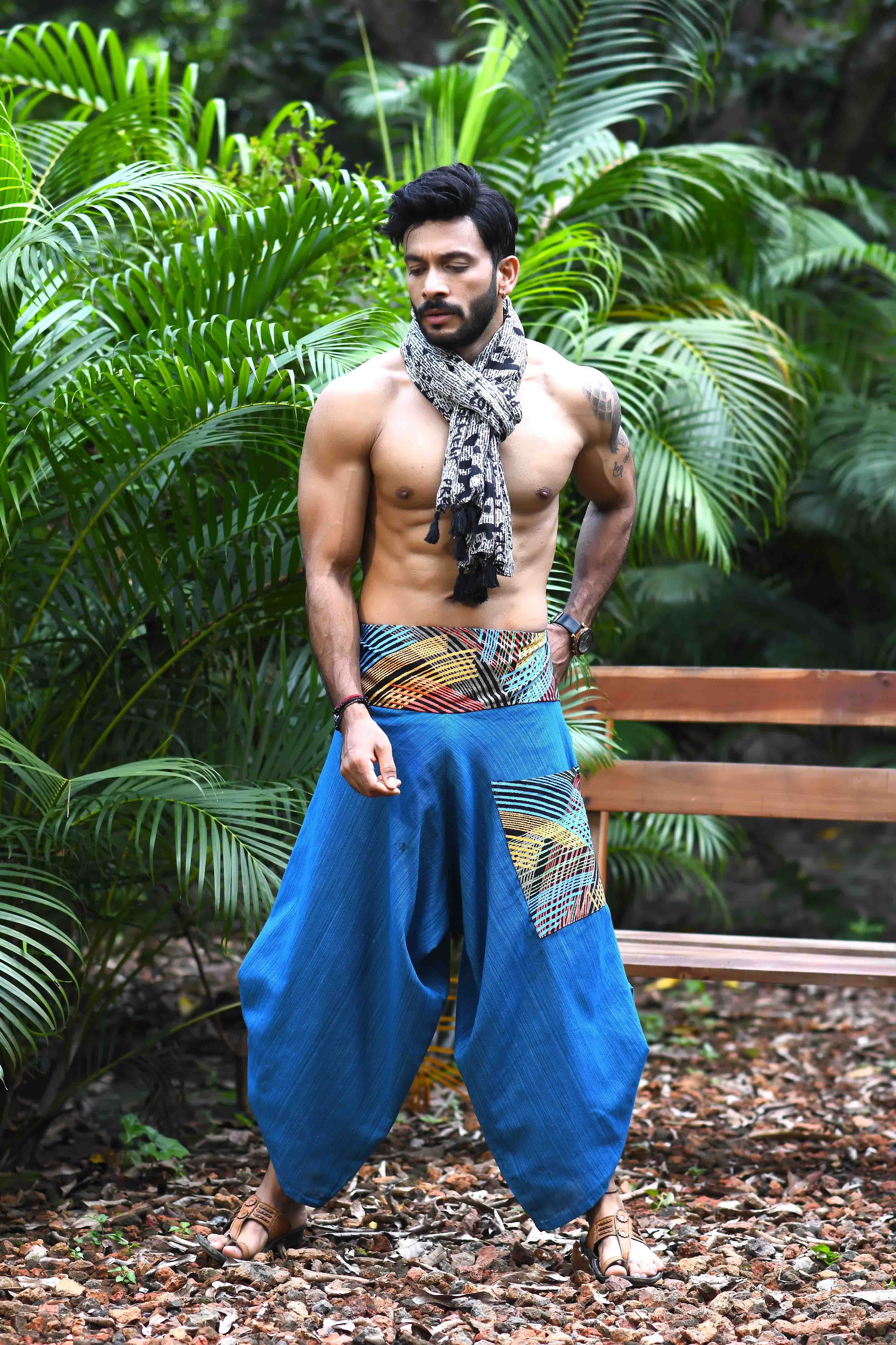 stand out Solid Cotton Men Harem Pants-picture-12