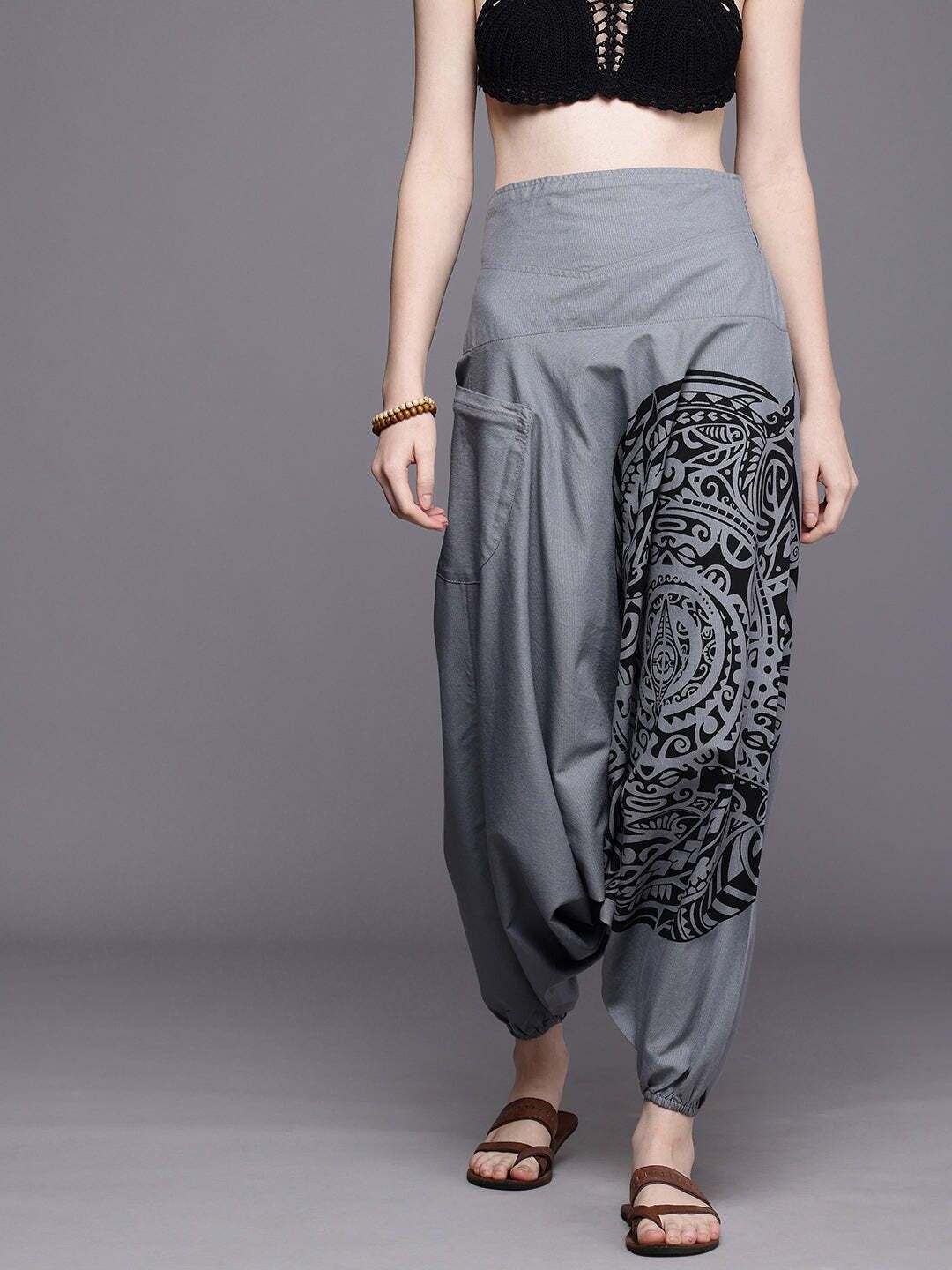 the veshti company Printed Cotton Women Harem Pants-picture-43